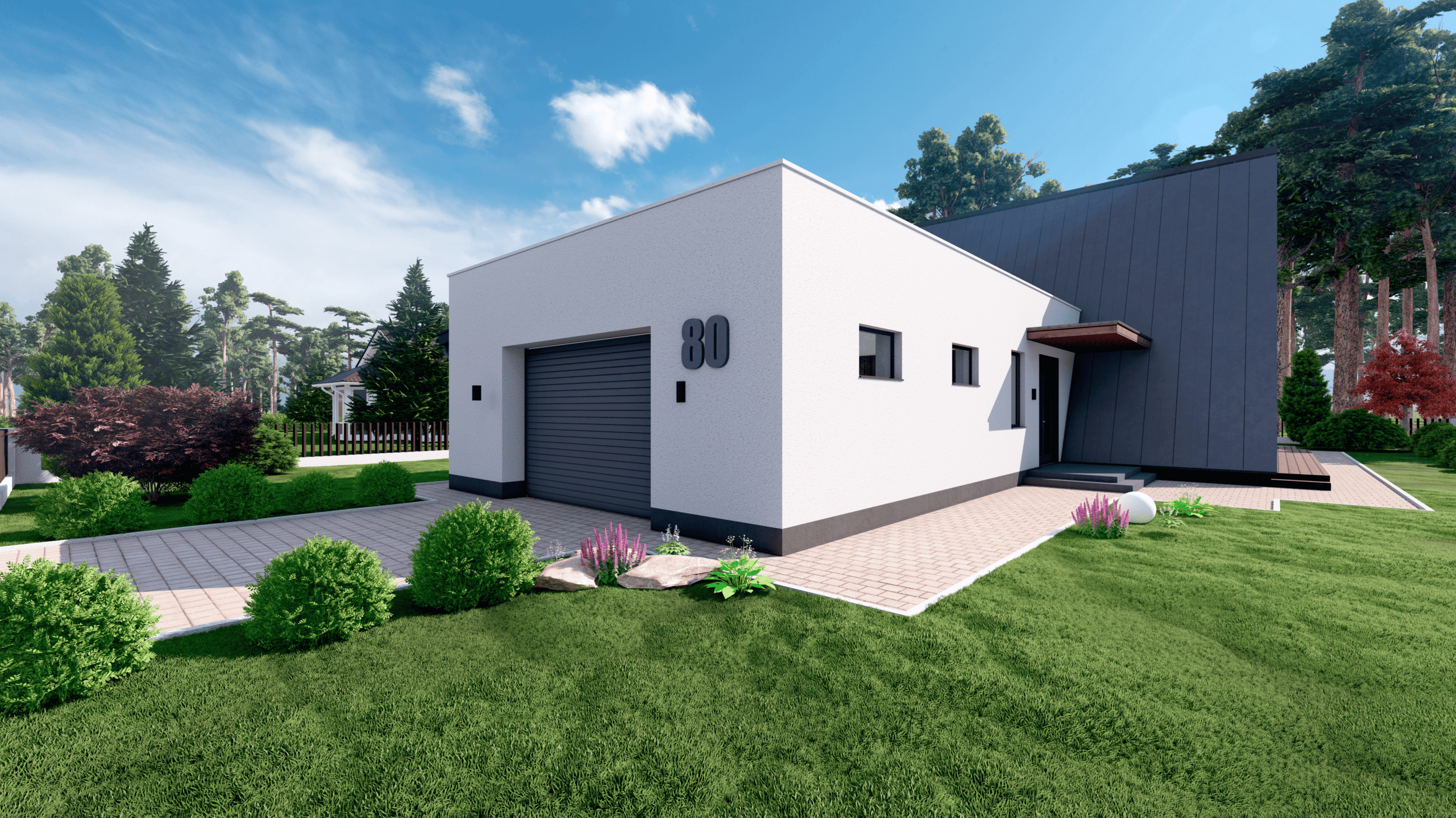 Загородный семейный A-Frame. Современный дом с необычной архитектурой. RASEN DESIGN. Архитектурные проекты зданий, интерьеров и благоустройства