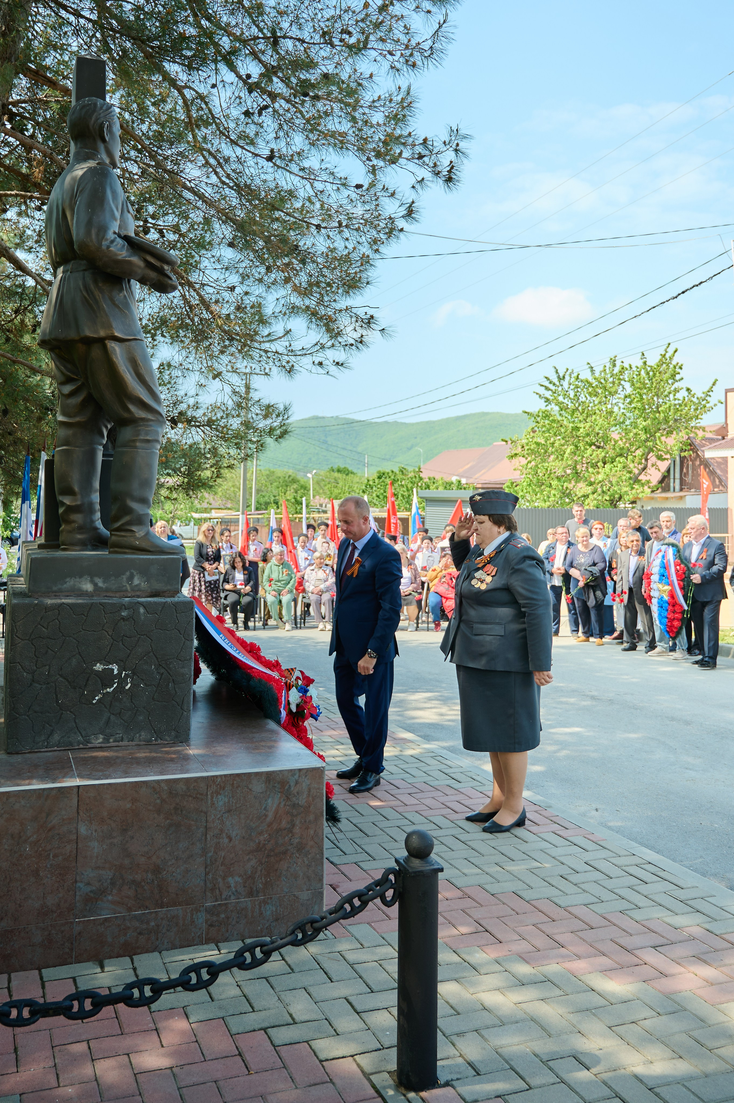 Митинг к 9 мая в с. Виноградное. Жизнь курорта Кабардинка в фотографиях