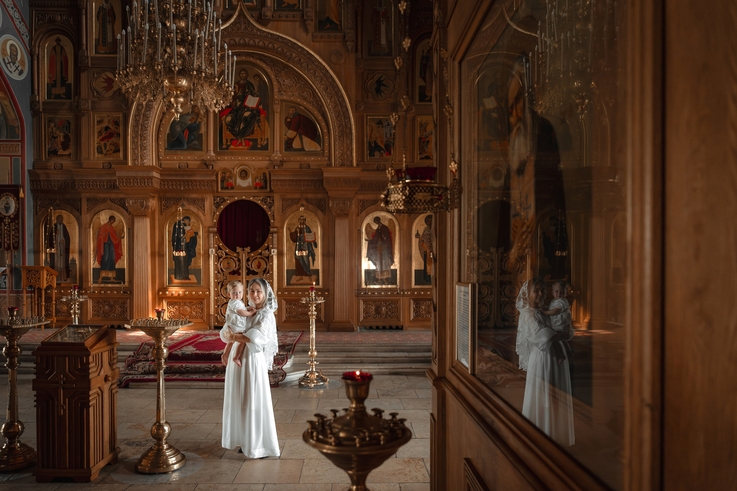 Крещение Тимофея в Храме Николая Чудотворца в Покровском. Фото- и видеосъёмка крещения и венчания. Фотограф на крещение Москва