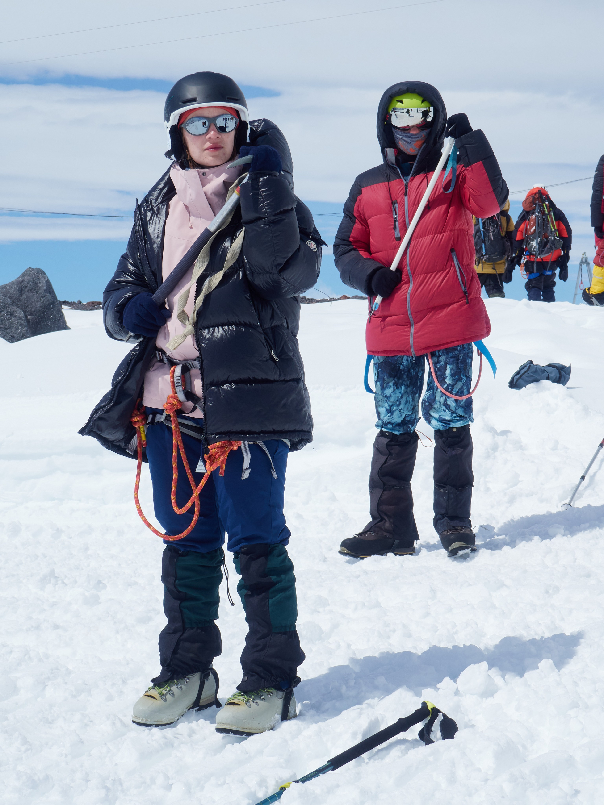 Снежно-ледовые занятия на высоте 3750. Горный, высотный Фотограф на Эльбрусе Георгий
