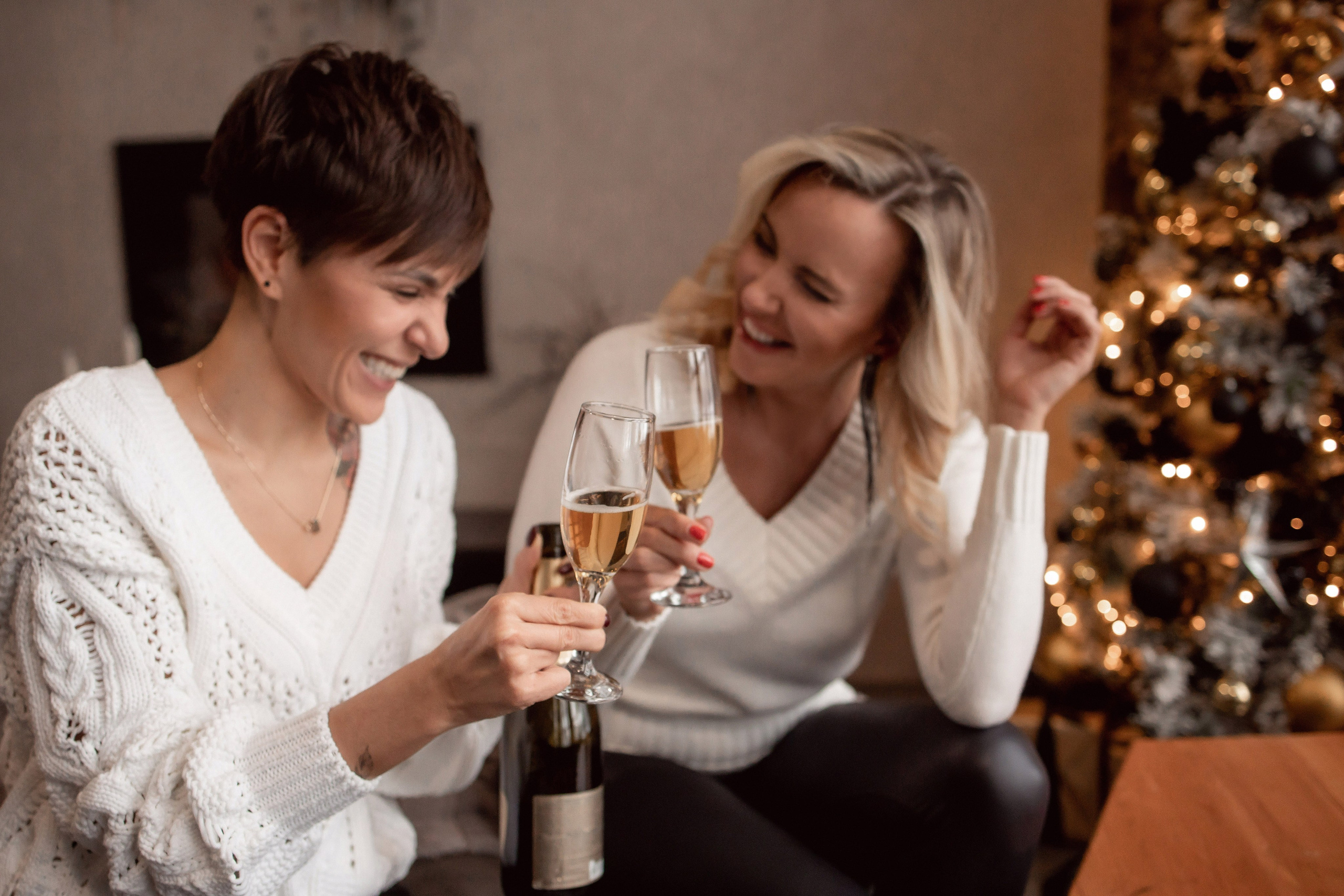 фотосессия с подругой на Новый год