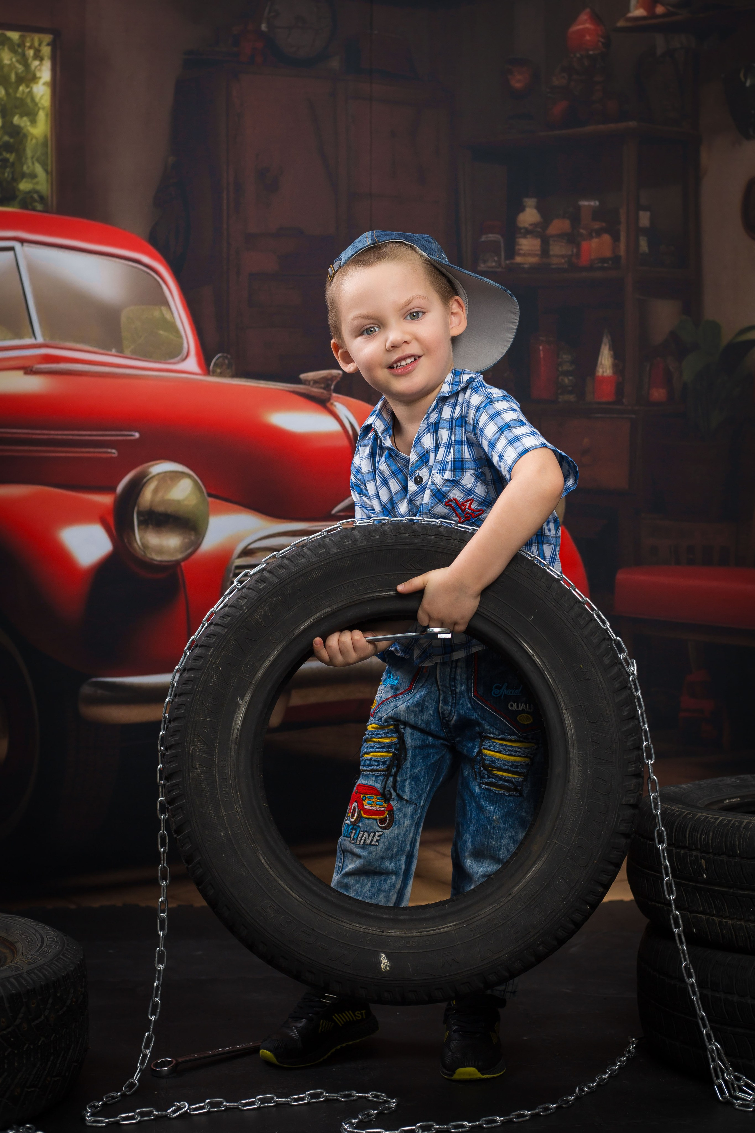 Автомобиль на сьемке