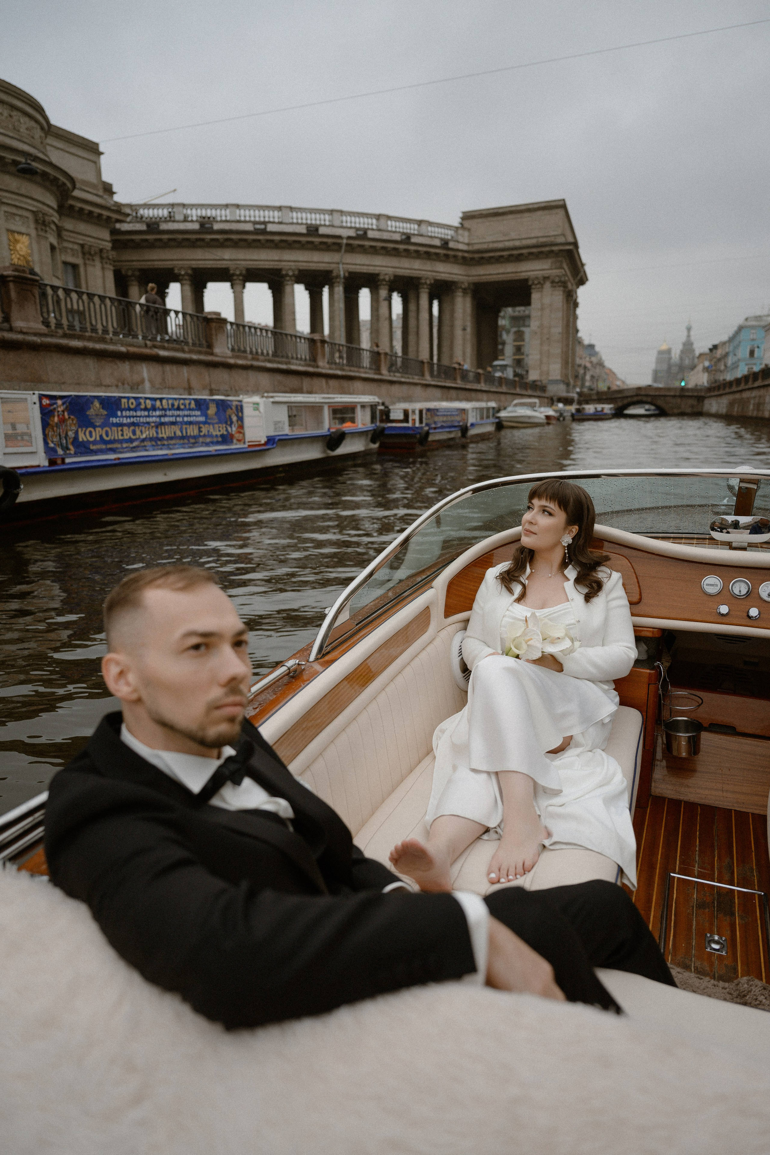 свадебная фотосессия на катере