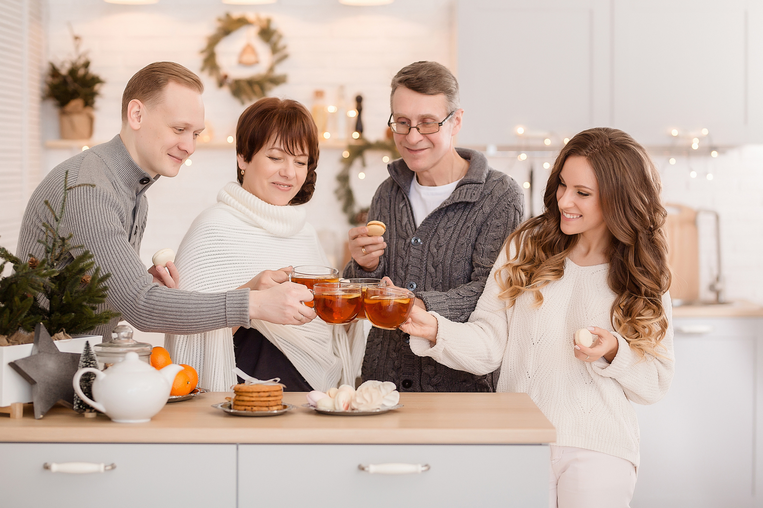 Новогодняя фотосессия в фотостудии. Семейный и детский фотограф в Москве Вера Ускова