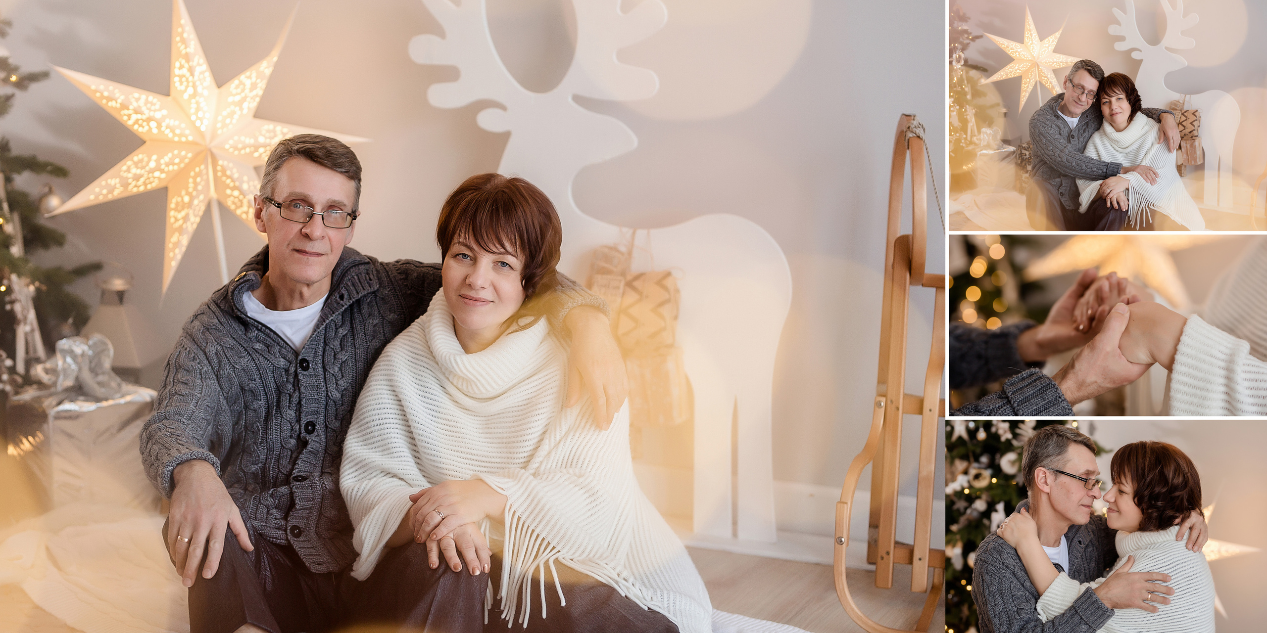 Новогодняя фотосессия в фотостудии. Семейный и детский фотограф в Москве Вера Ускова