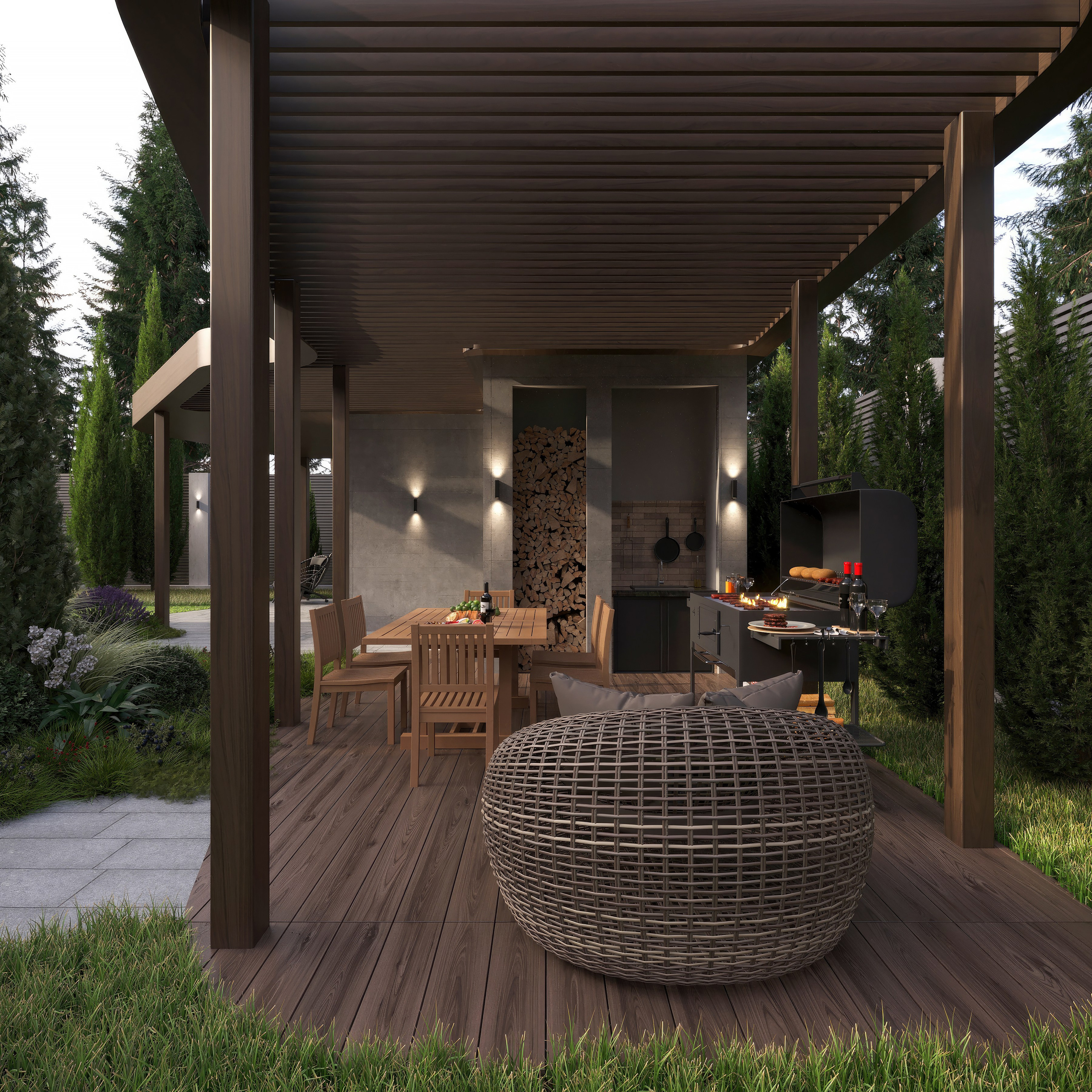 Private House Design and Landscaping — 3D Visualization Project. 3D INTERIOR AND ARCHITECTURE VISUALIZATION