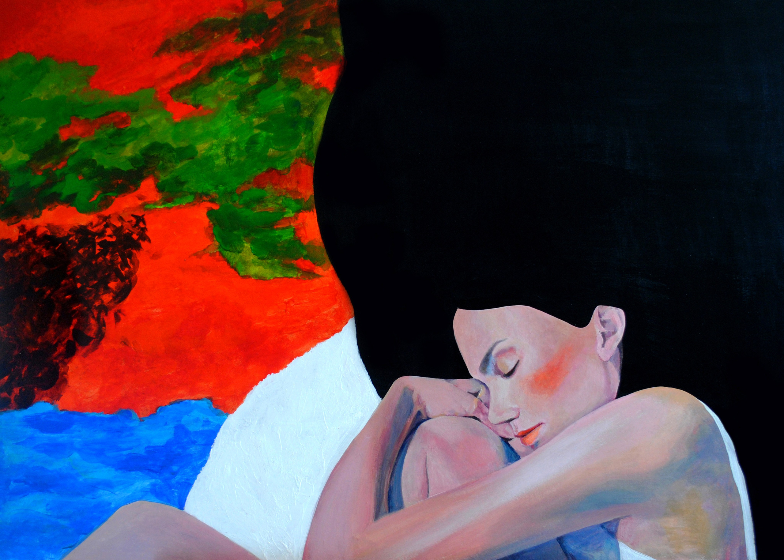 Картон, акрил 70x100