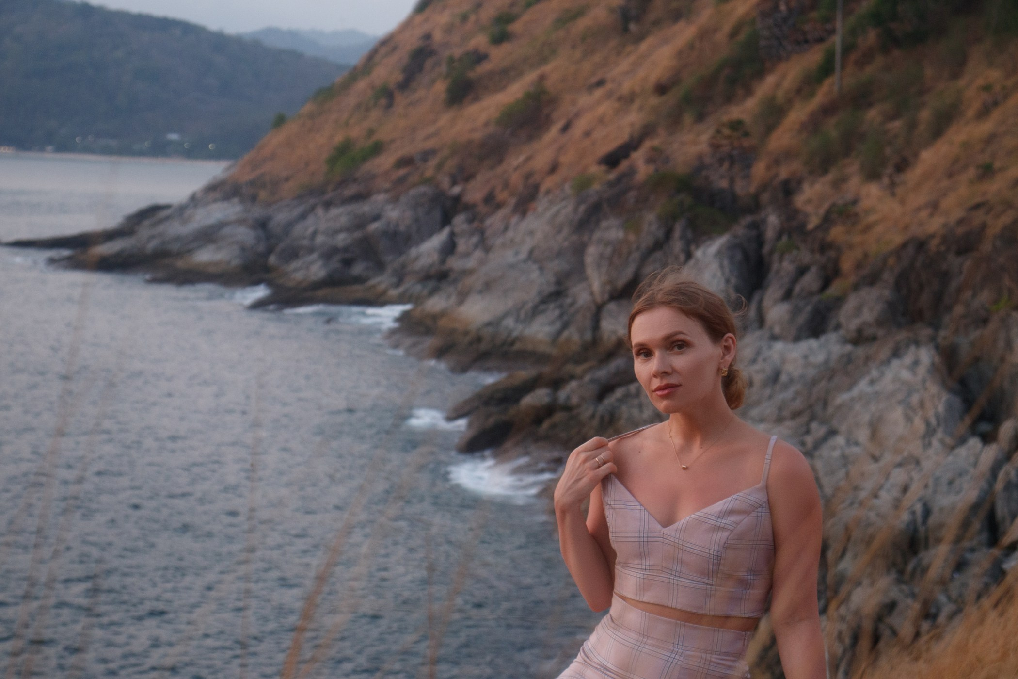 Портрет на закате у моря