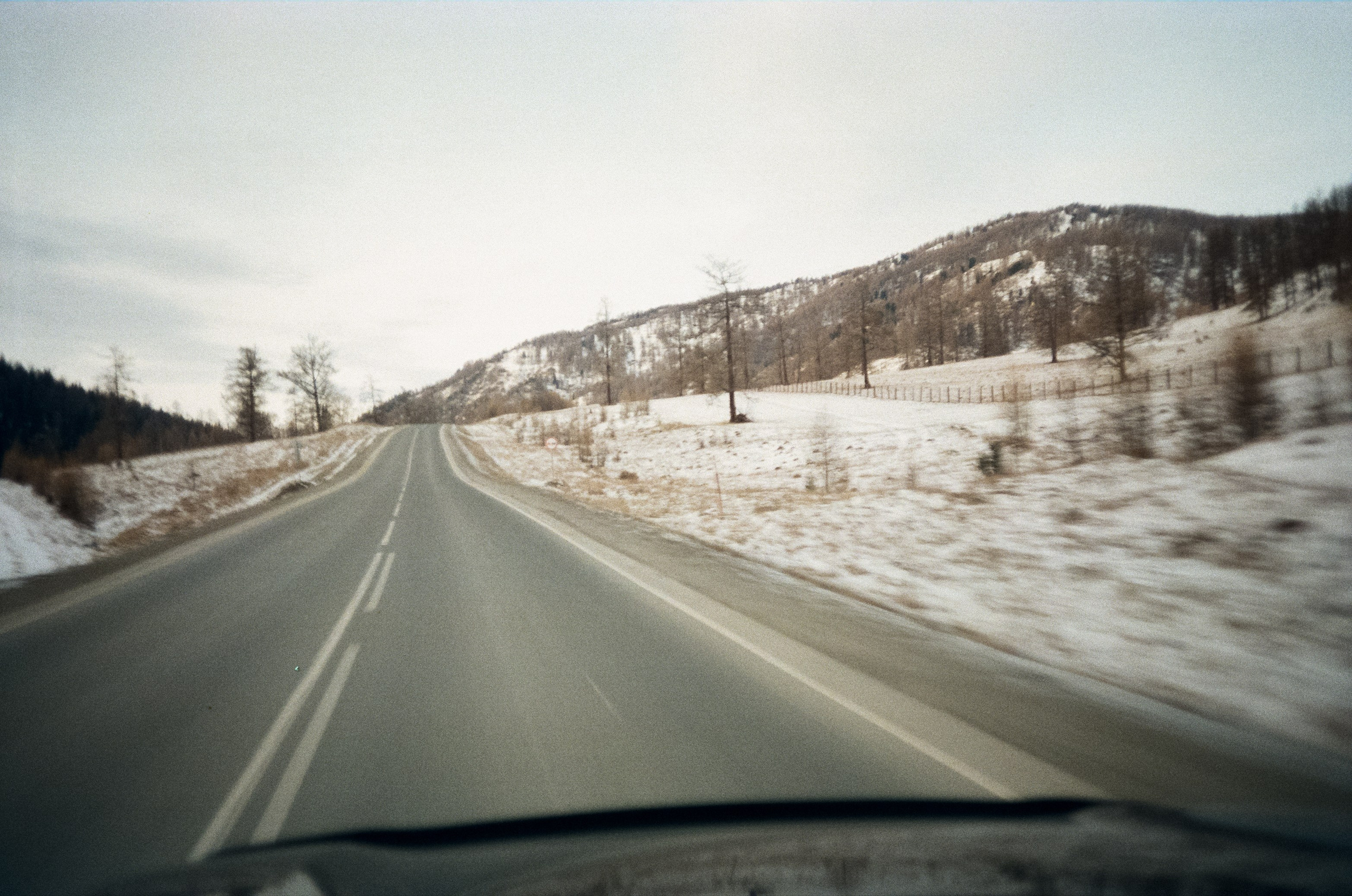 Семинский перевал, дорога из Land Cruser / 19 декабря 2023 года (-18℃)