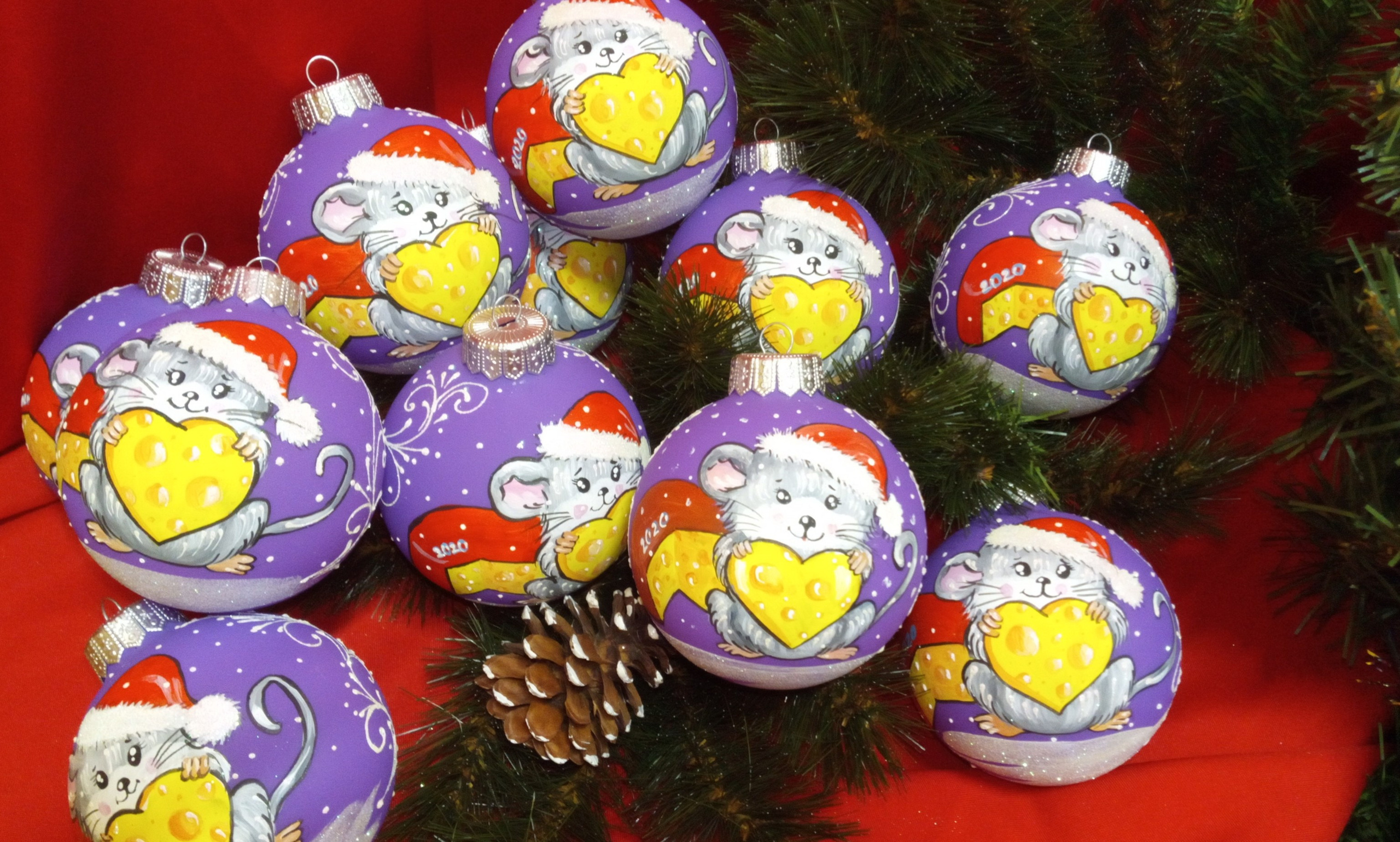 Елочный шар с росписью-Ваш лучший подарок на Новый Год. Арт-вечеринки и мастер-классы в Москве для взрослых и детей