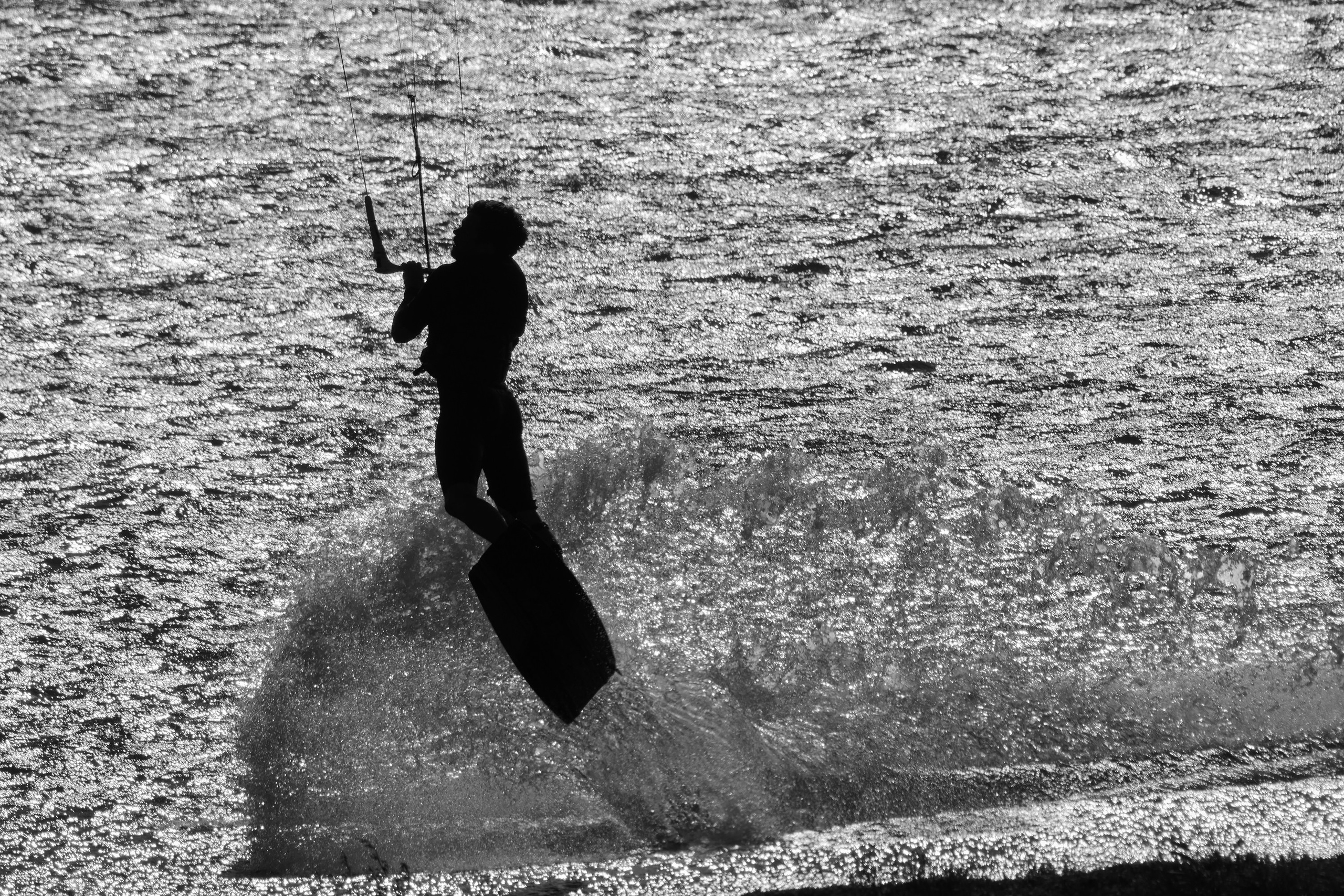 Благовещенская, коса Голенькая, кайтинг, кайтсерфинг, фотографика, чб, черно-белая фотография