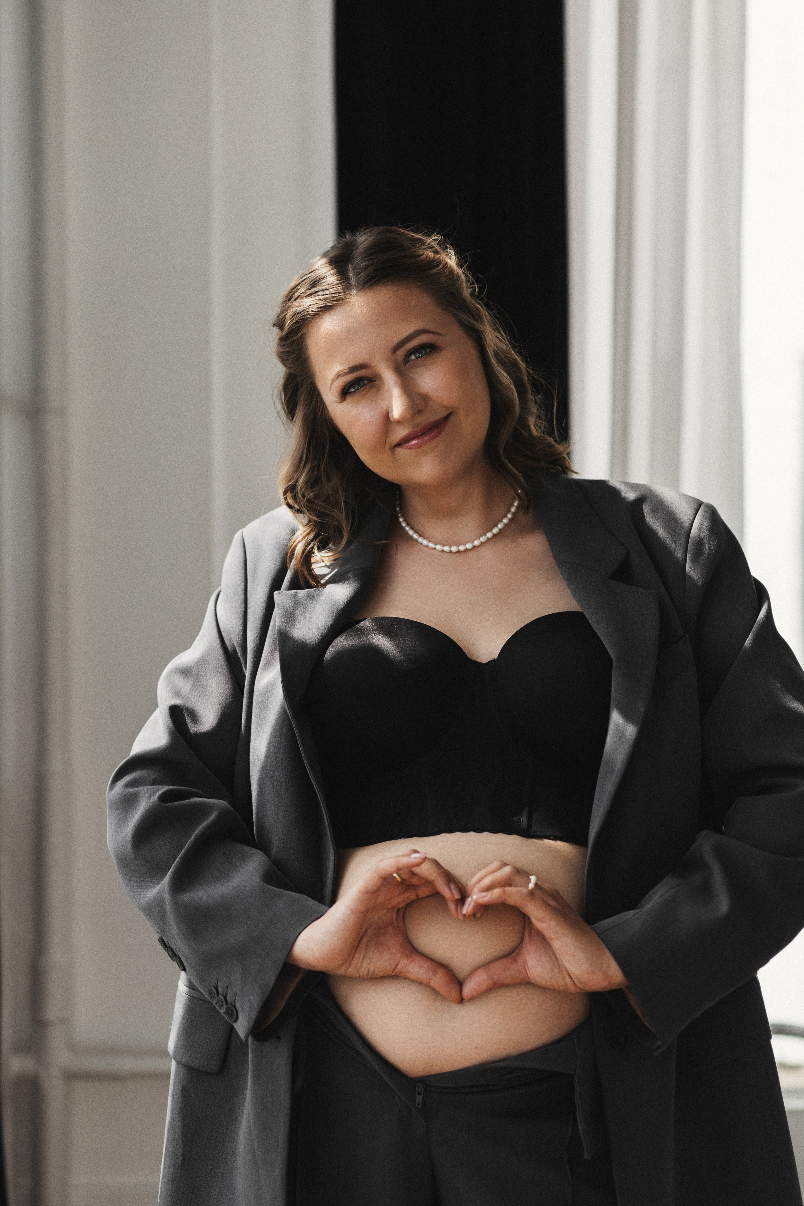 Беременная фотосессия в студии. Портретный и семейный фотограф в Москве Мария Рослякова