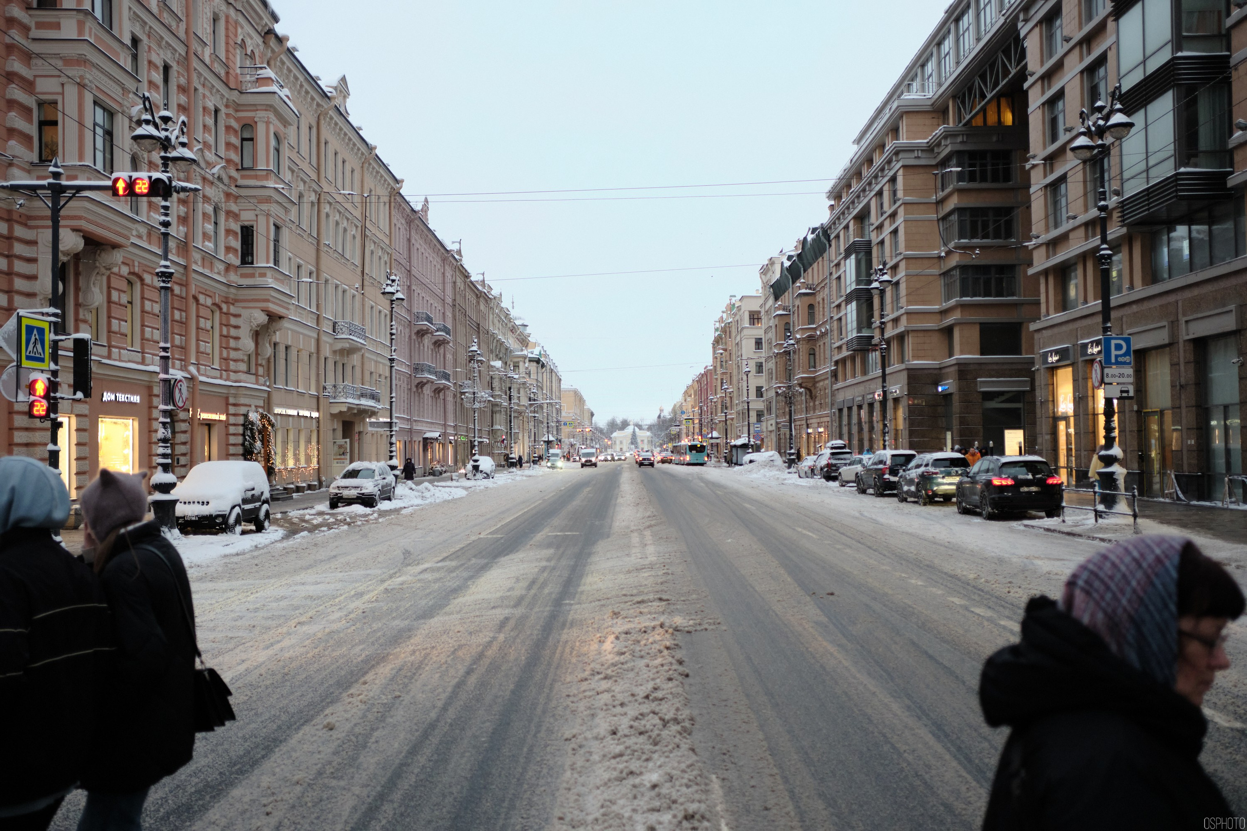 Снег и туман в Санкт-Петербурге. Фотографъ Сергѣевъ. Поймать мгновеніе