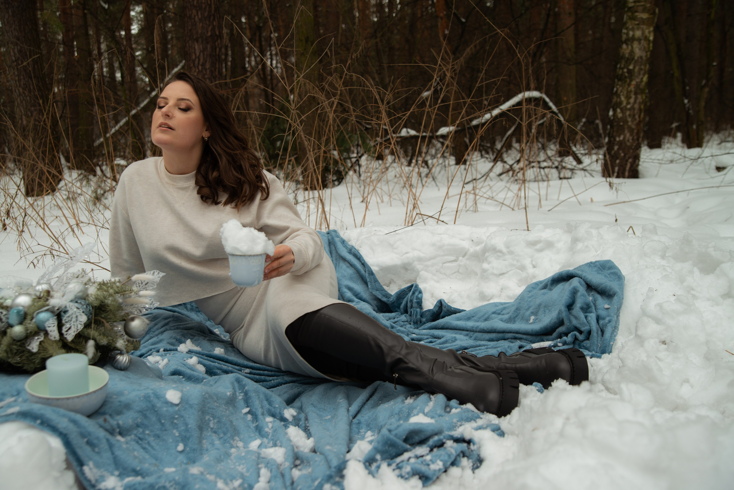 Новогодняя семейная фотосессия. Фотограф Москва: тематическая фотосессия с подбором образа