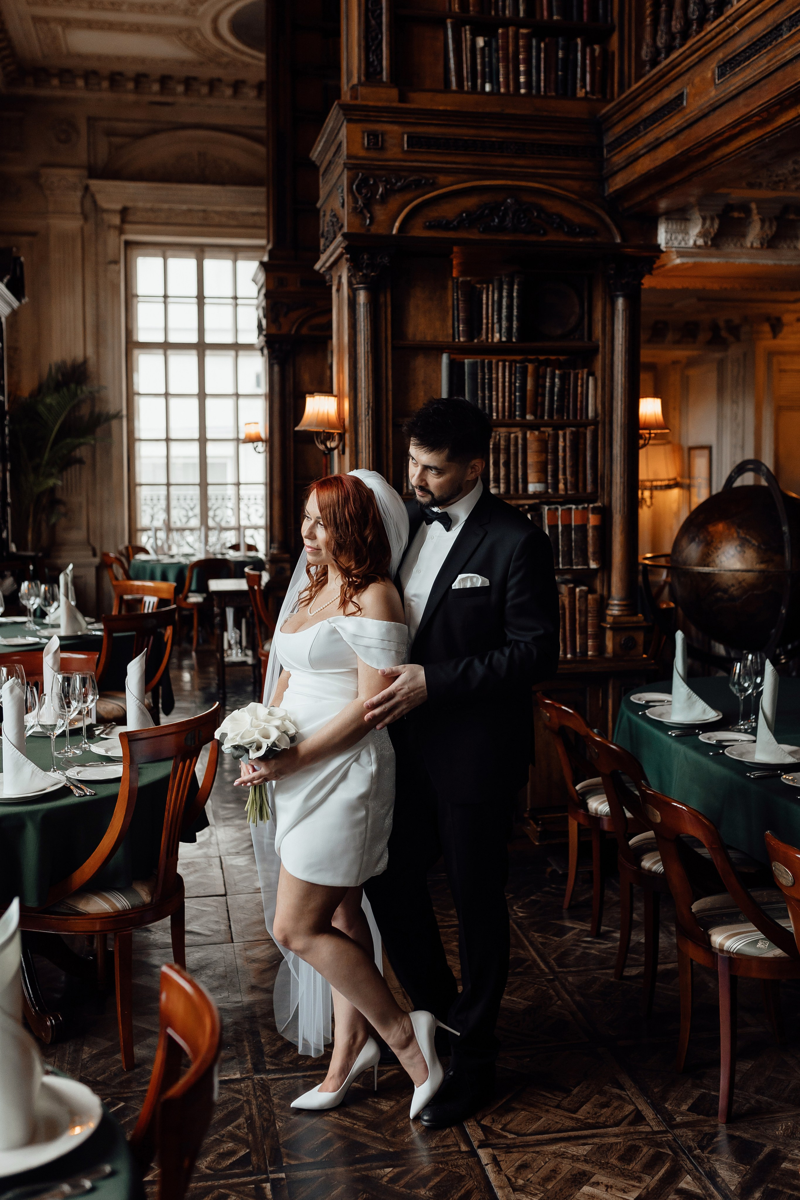 Свадебная фотосессия в ресторане «Кафе Пушкинъ»