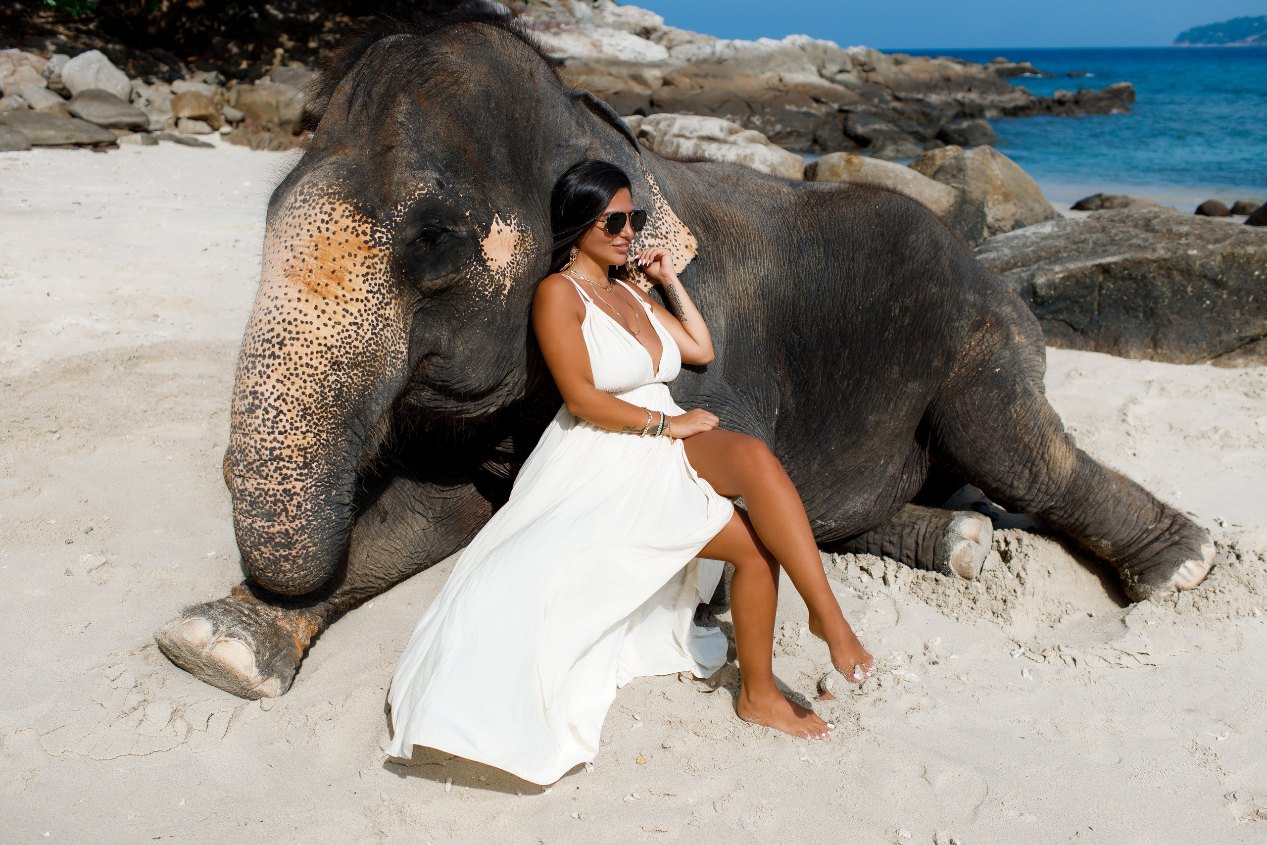 Фотосессия со слонами на Пхукете. Фотограф на Пхукете в Таиланде