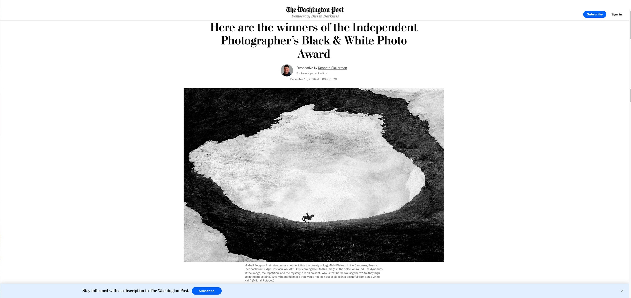 Фотография для интерьера — Всадник в горах (плато Лаго-Наки)