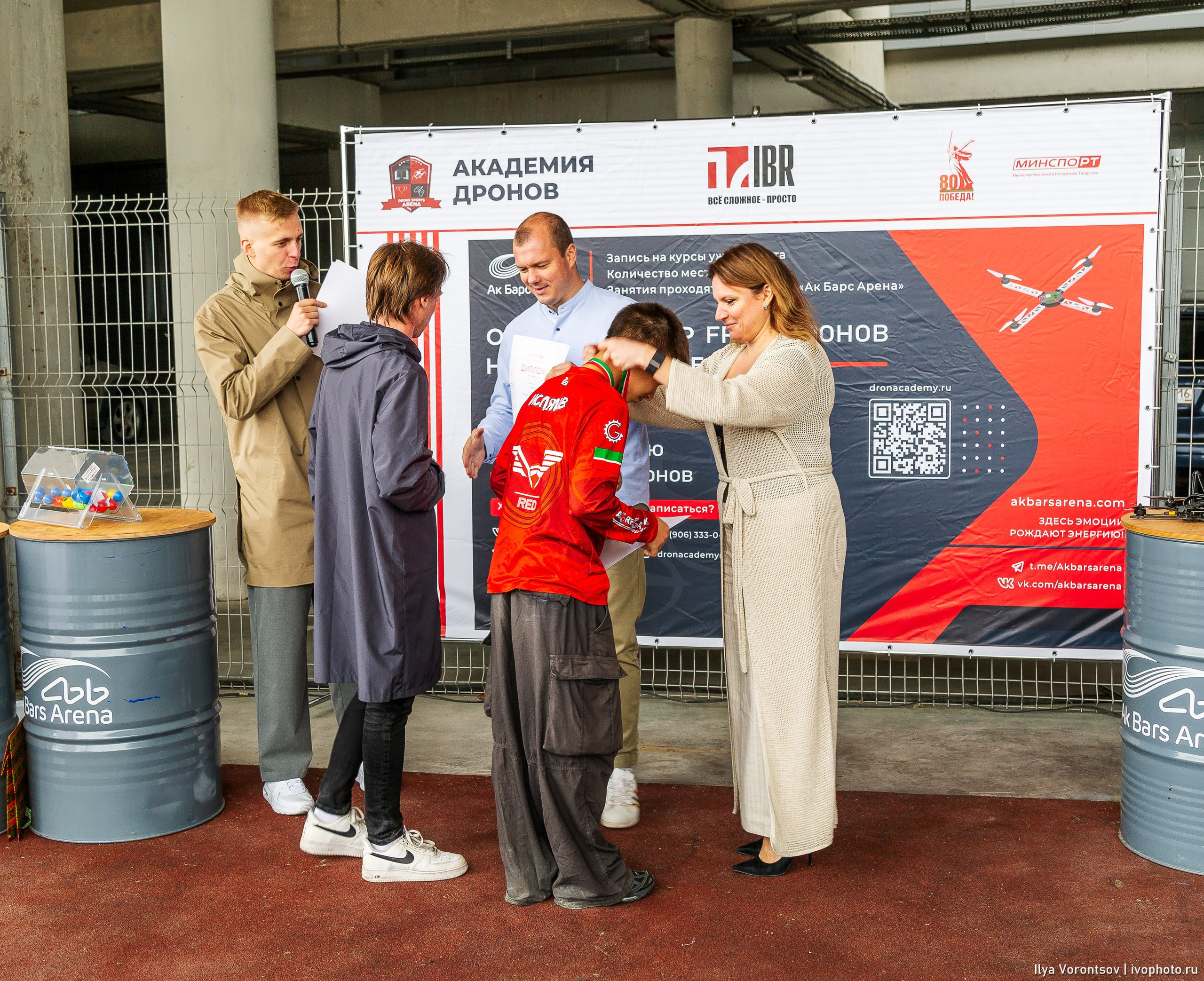 Открытие уличной площадки для полетов «Точка Взлета» в «Академии Дронов» Ак Барс Арена. Фотограф в Казани Воронцов Илья