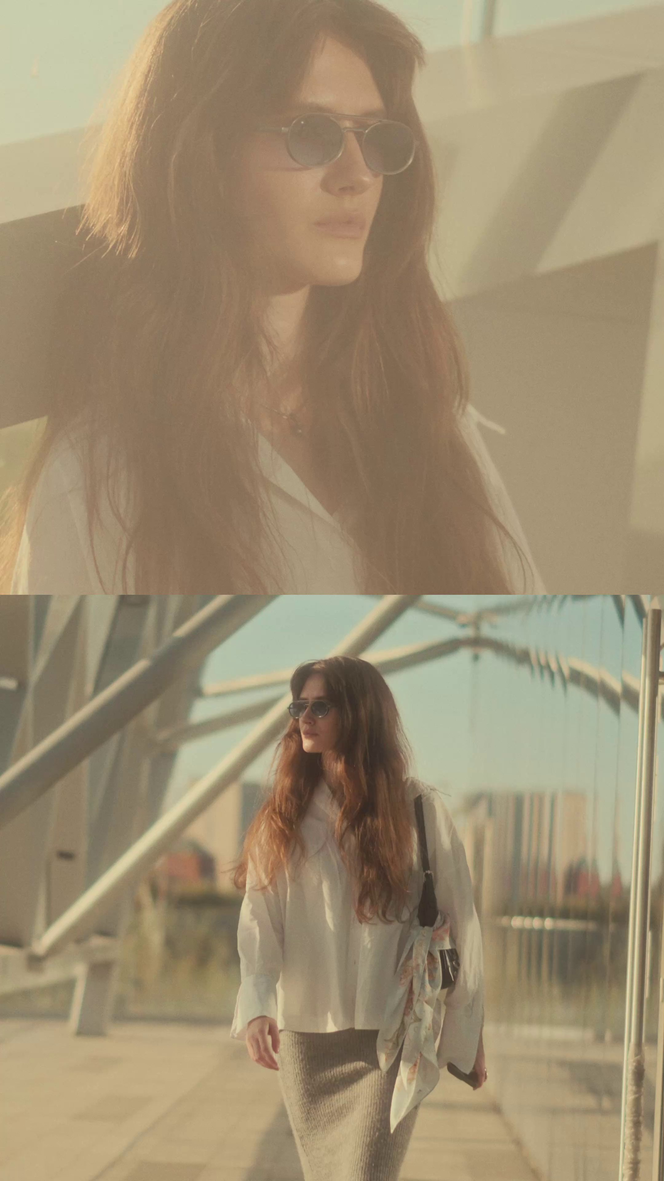 A women's photoshoot in the center of Kazan