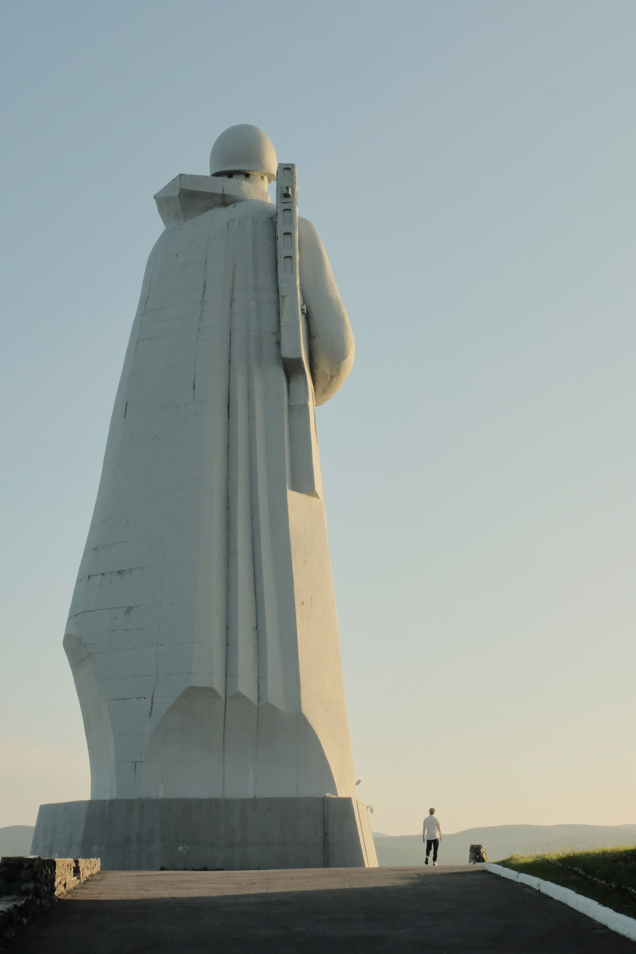 large white statue in Murmansk