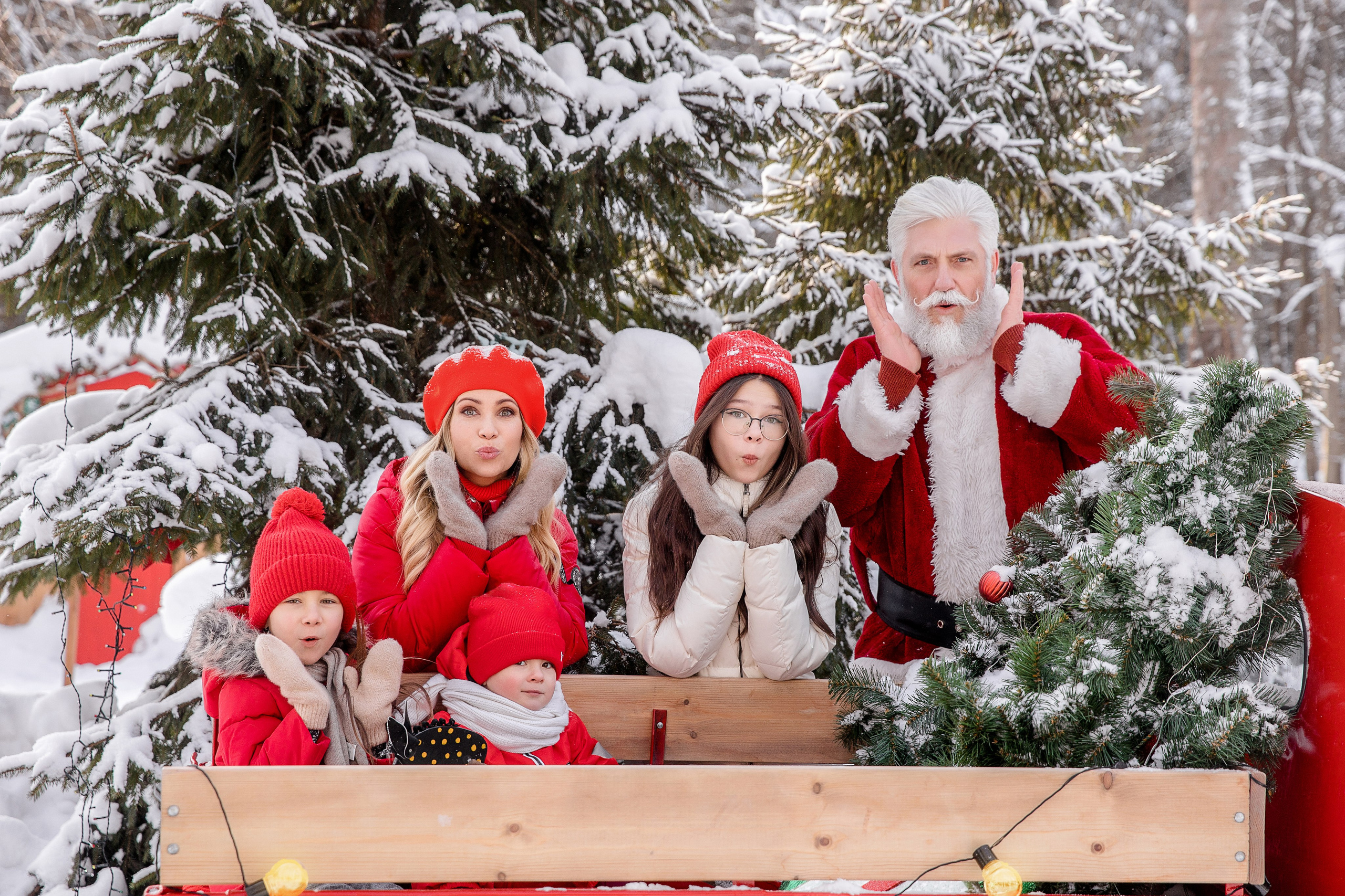 Новогодние фотосессии — уличные локации. Семейный и детский фотограф в Москве Вера Ускова