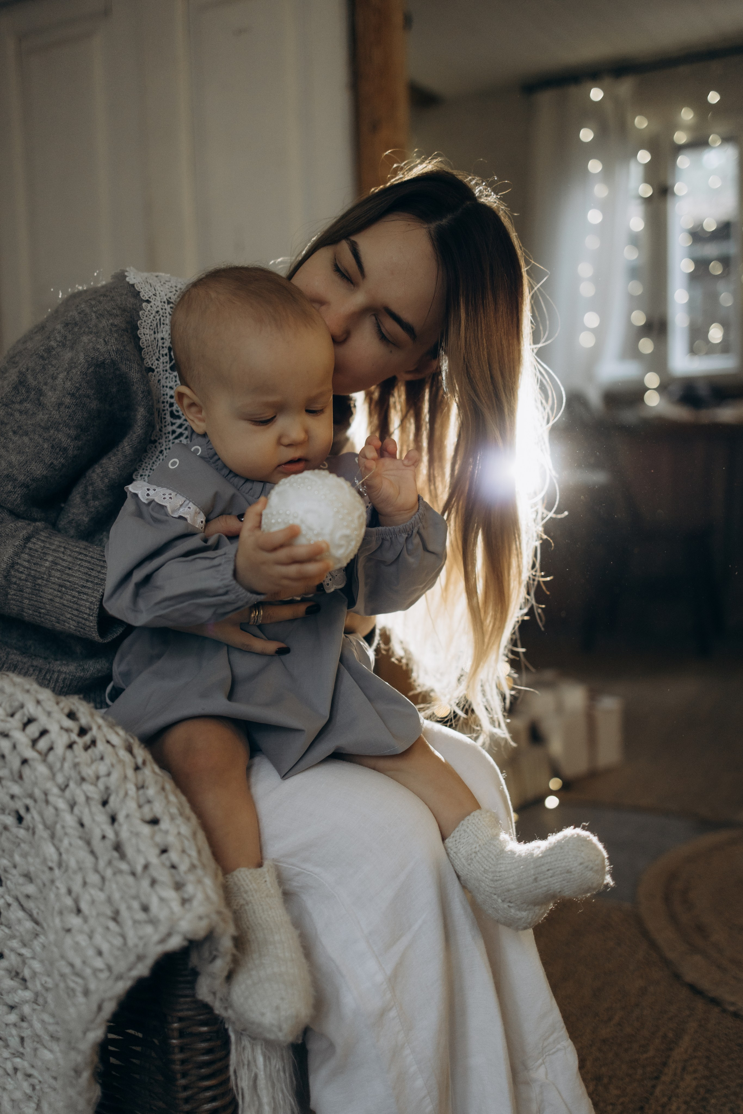 Зимнее утро с мамой. Семейный фотограф Москва Юлиана Фетисова