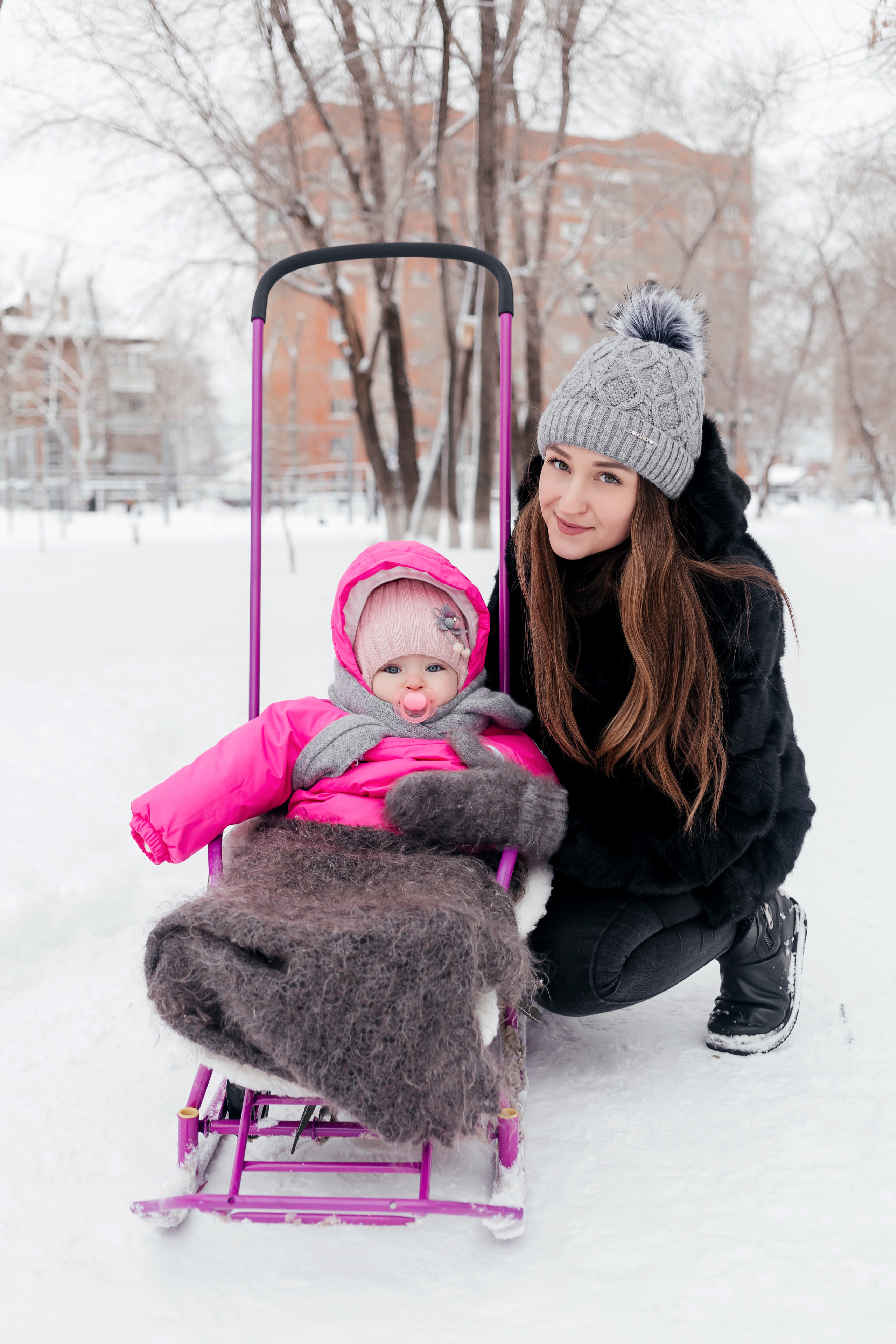 Машуля, зимняя прогулка с дочей. Женский фотограф в Оренбурге Ирина Заводчикова