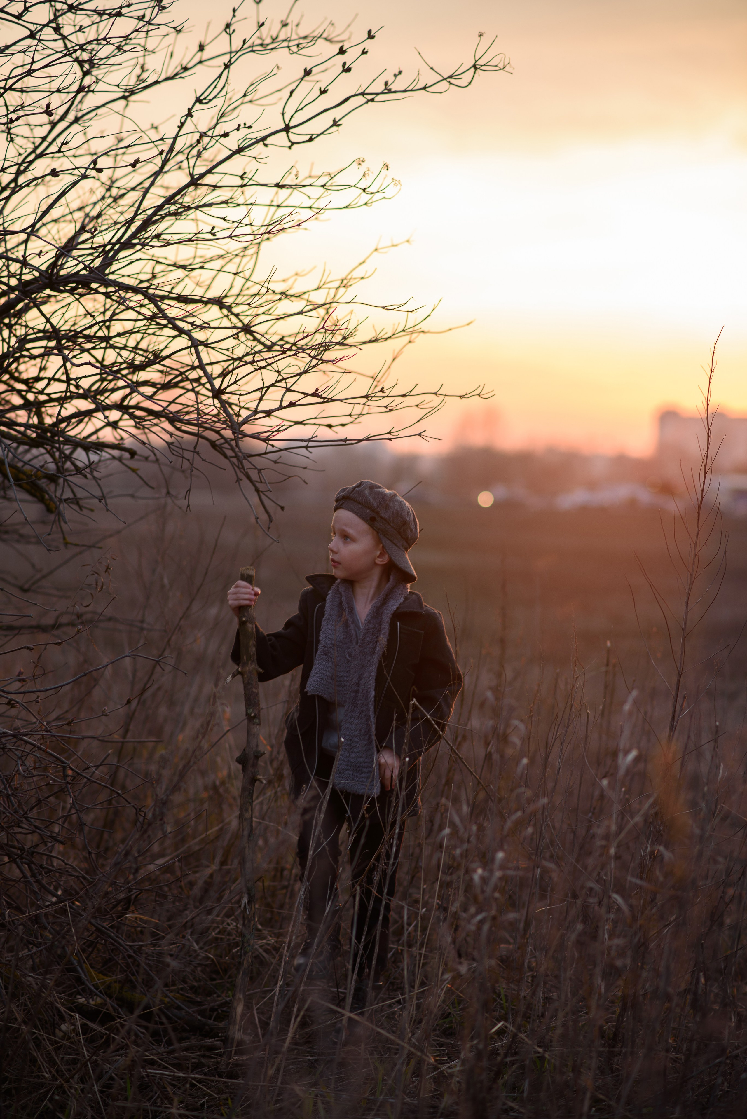 Юный Гаврош в поле. Анна Боровикова, фотограф Пушкино