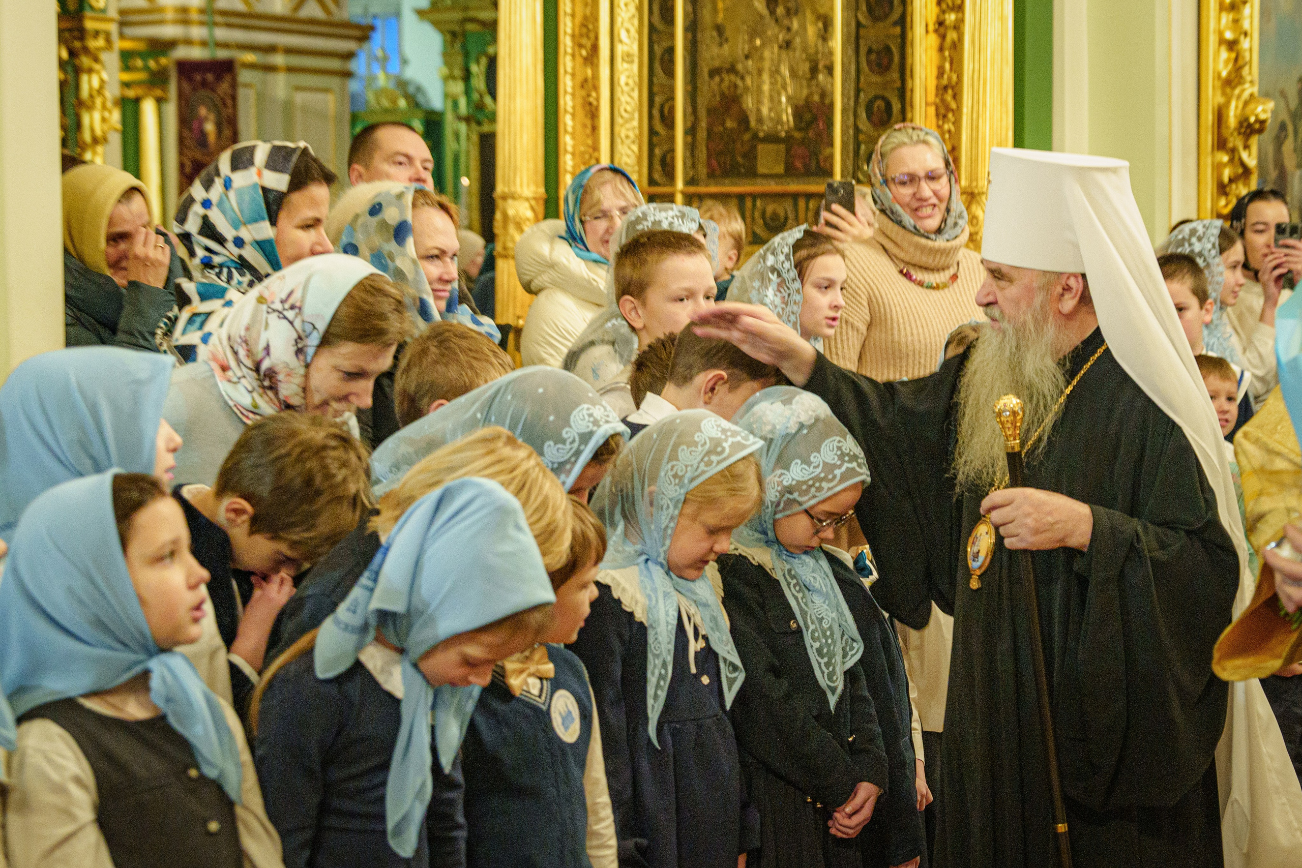 МИТРОПОЛИТ ВАРСОНОФИЙ СОВЕРШИЛ БОЖЕСТВЕННУЮ ЛИТУРГИЮ В НИКОЛО-БОГОЯВЛЕНСКОМ СОБОРЕ. НИКОЛО-БОГОЯВЛЕНСКИЙ МОРСКОЙ СОБОР