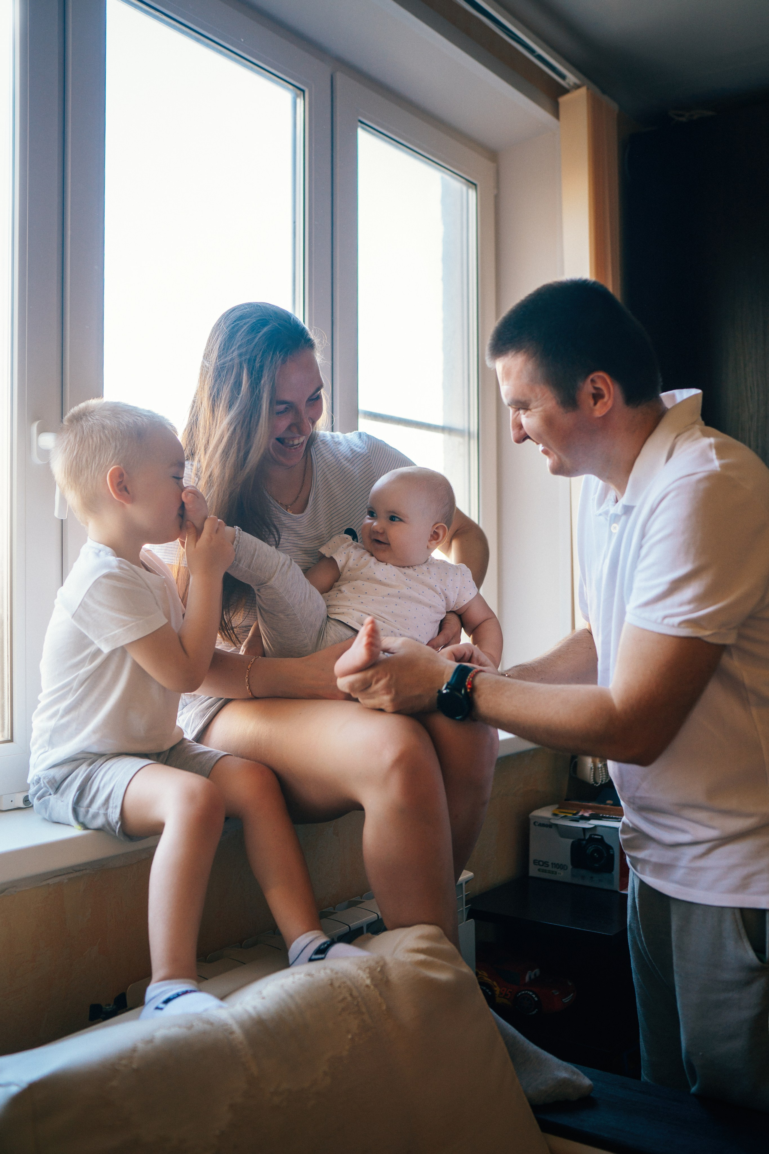 Веселая домашняя фотосессия. Детский, семейный и ньюборн фотограф в Москве Юлия Шуарт