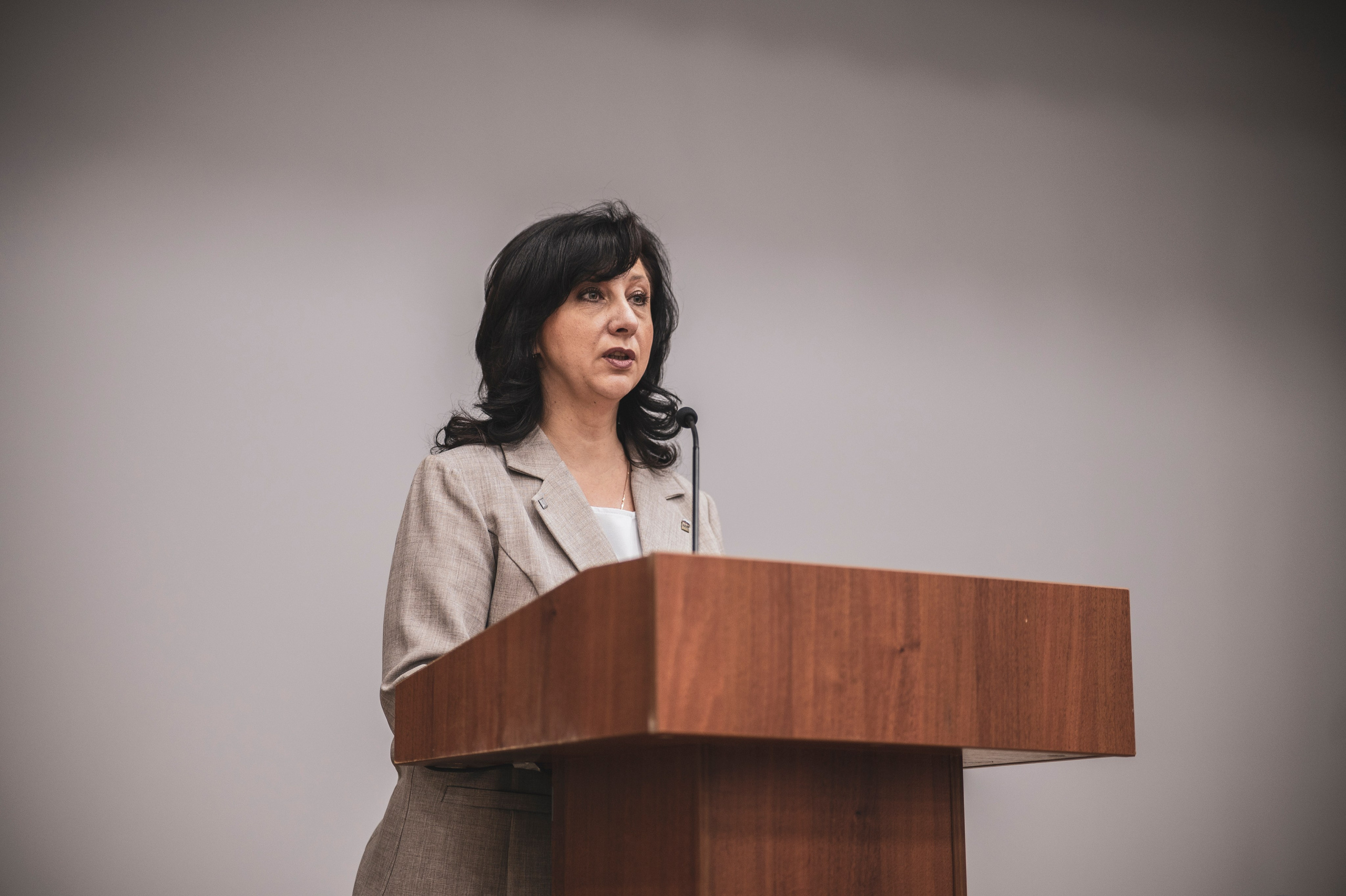 Начальник Территориального отдела микрорайона Южный Мельник Наталья Владимировна на годовом отчетё Главы.