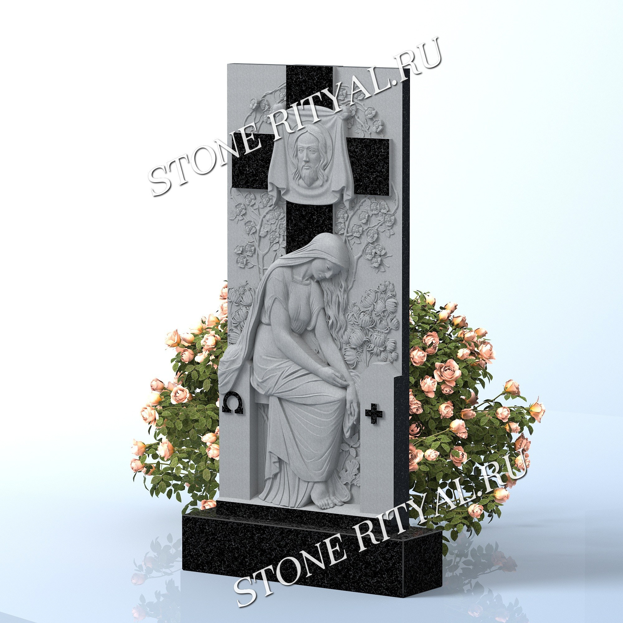 Вертикальные памятники фигурные. Изготовление и установка памятников в Москве и МО