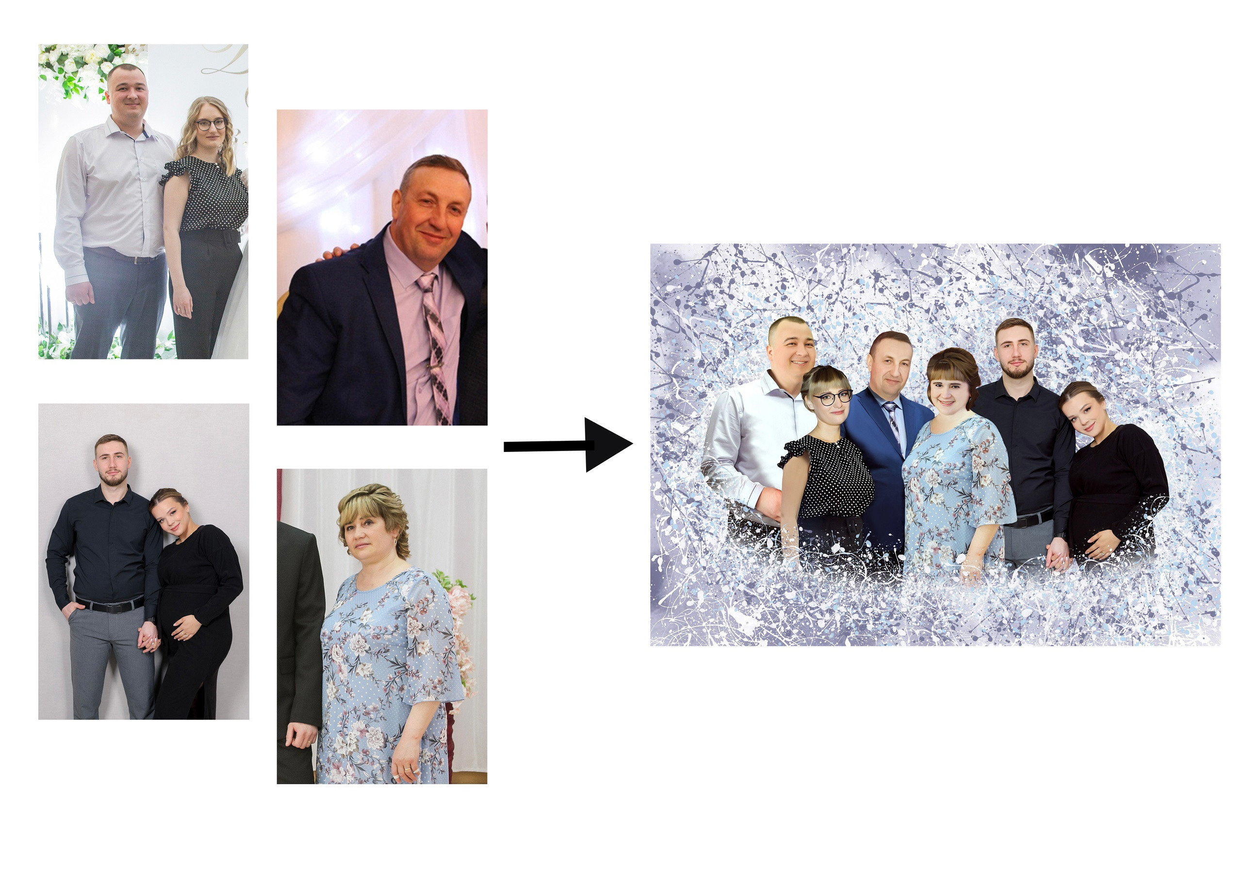 Холст из разных фото. Выпускные альбомы в Советске