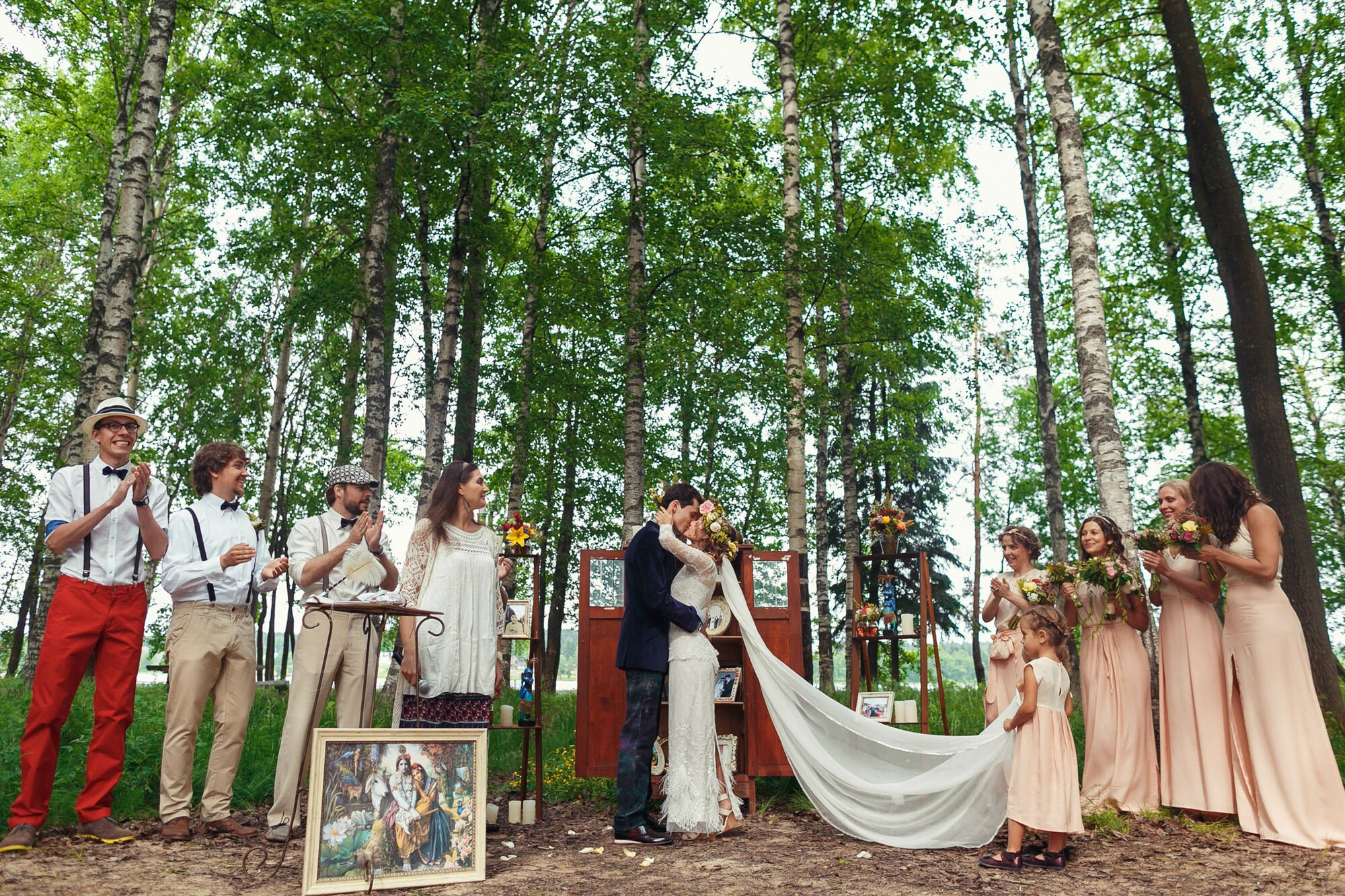 Свадьба с выездной регистрацией в лесу за городом. Свадебный фотограф в Санкт-Петербурге и Москве Андрей Нестеров