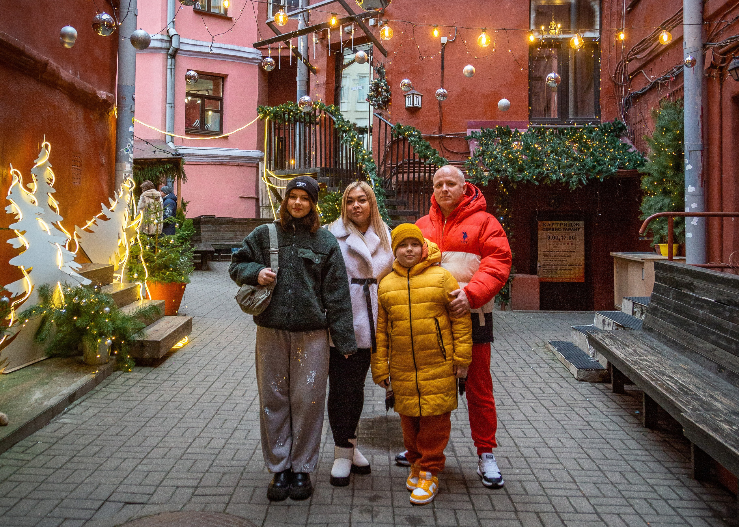 Зимняя фотосессия семьи, Минск