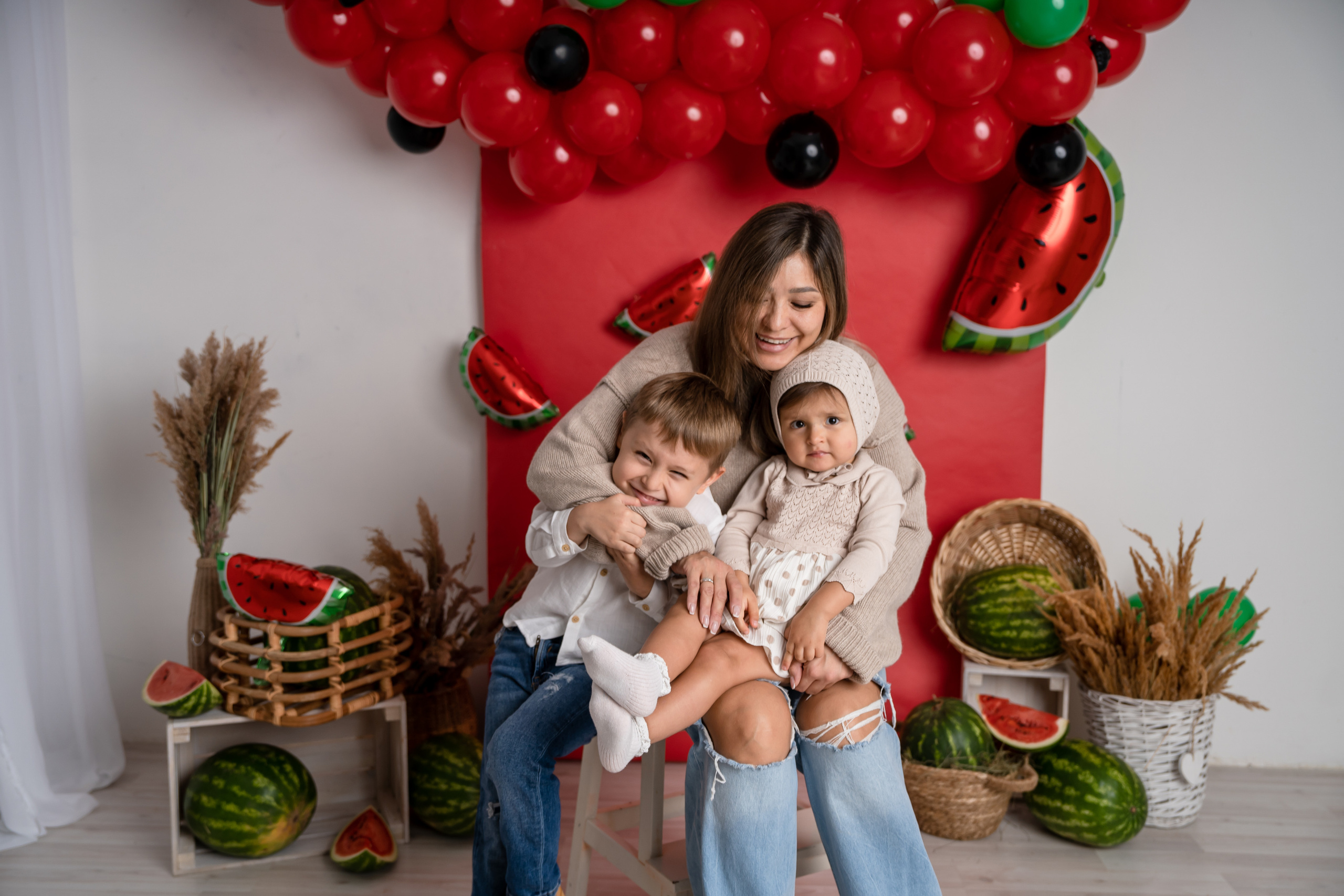 Арбузный фотодень. Детский, семейный фотограф: newborn, беременность, годовасие, репортаж. Москва