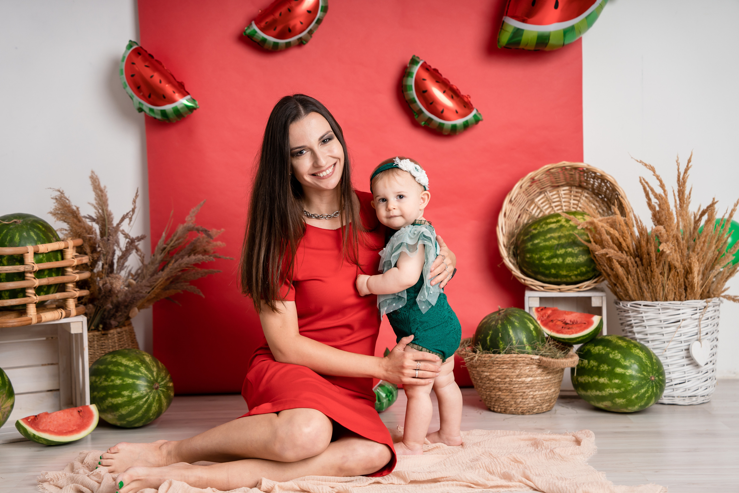 Арбузный фотодень. Детский, семейный фотограф: newborn, беременность, годовасие, репортаж. Москва