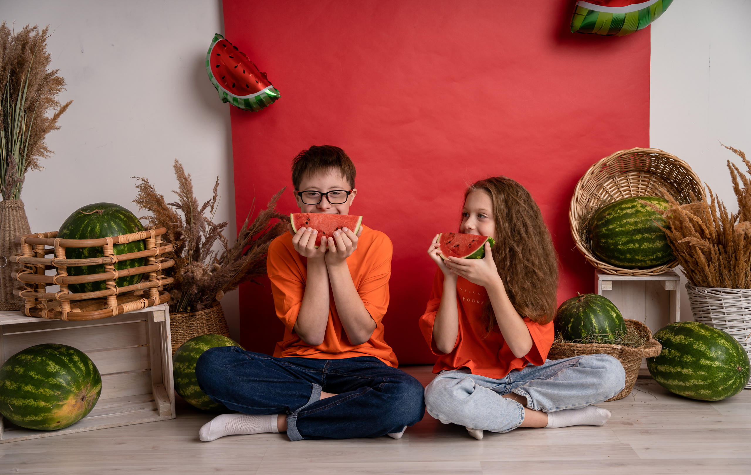Арбузный фотодень. Детский, семейный фотограф: newborn, беременность, годовасие, репортаж. Москва