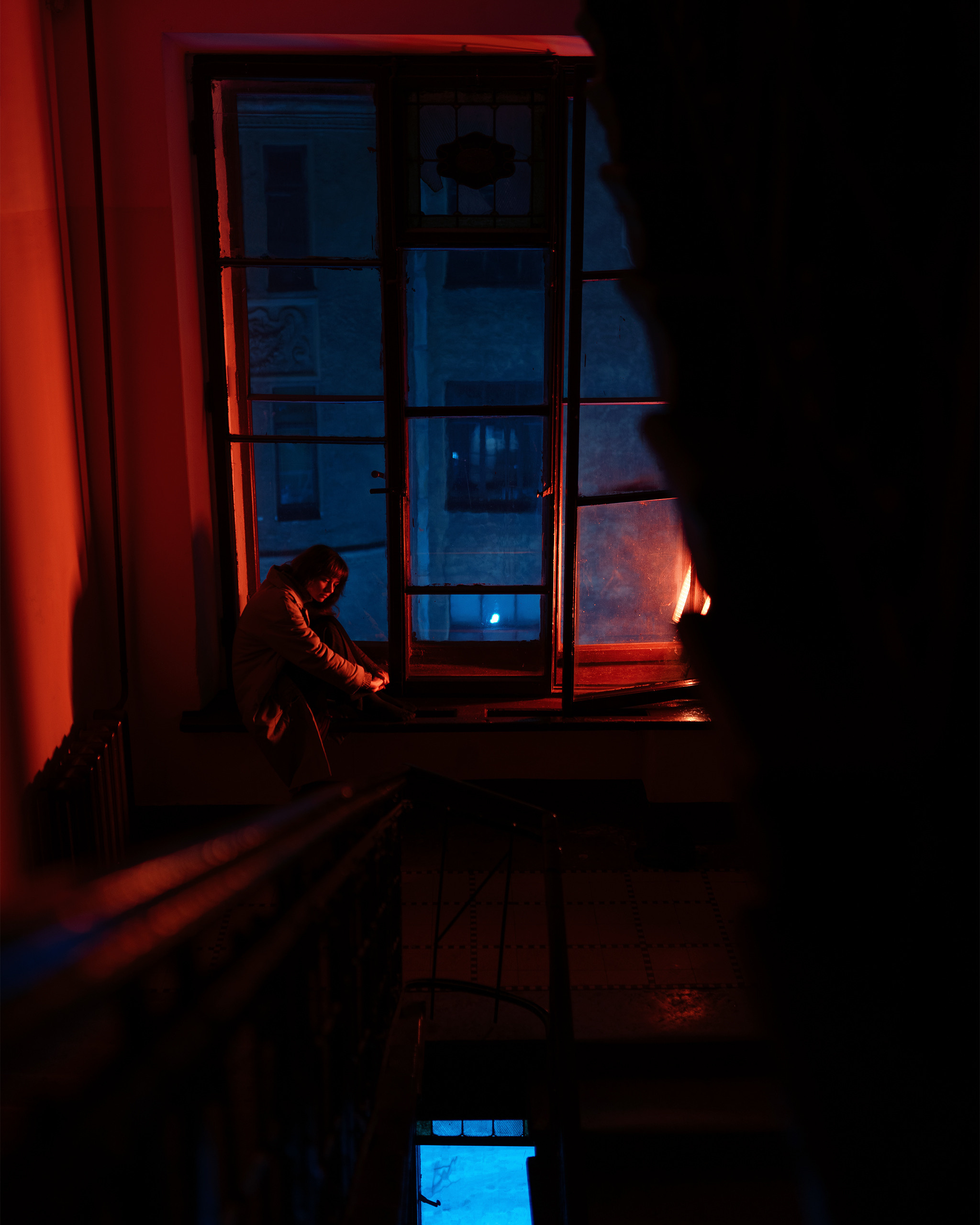 Креативная съемка для частного клиента в подъезде