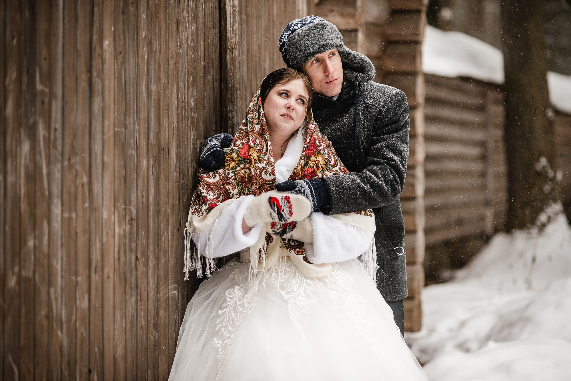 Зимняя свадьба в народном стиле. Свадебный фотограф в Дубне Алексей Фонарёв