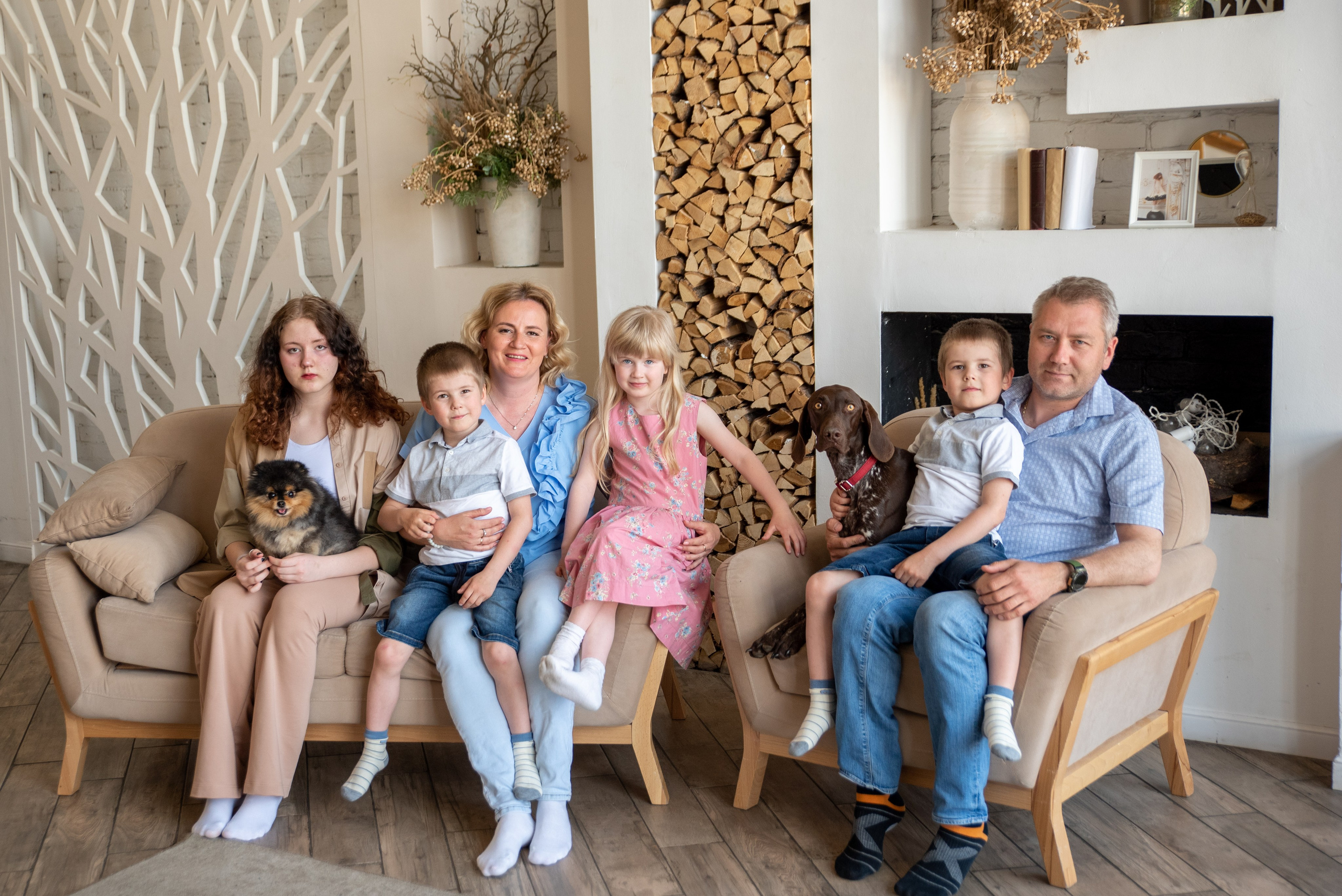 Наталья и ее большая семья. Семейный и свадебный фотограф в Москве Пугачева Ольга