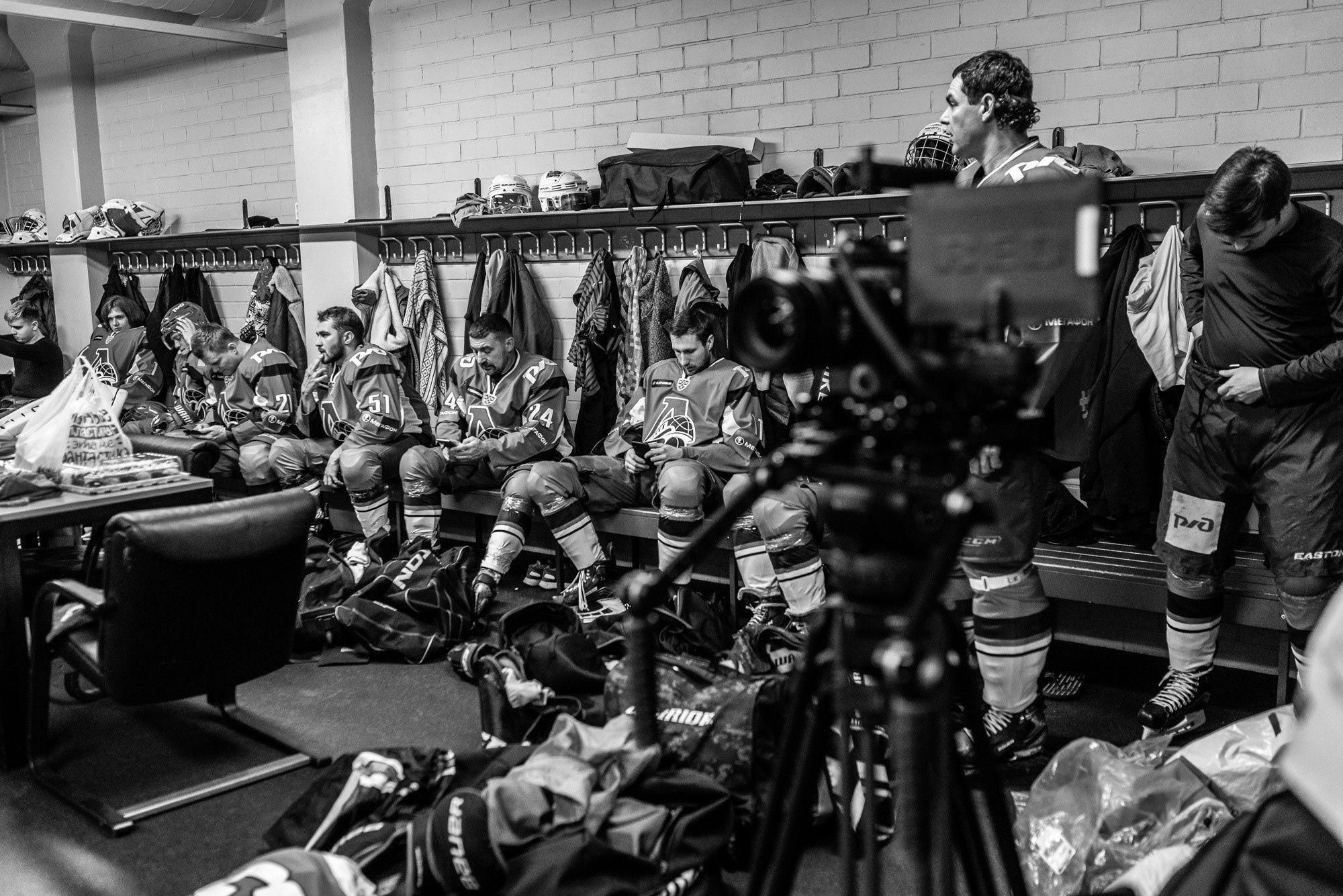 On the set of the documentary «Lokomotiv. Champions of our hearts», December 2020