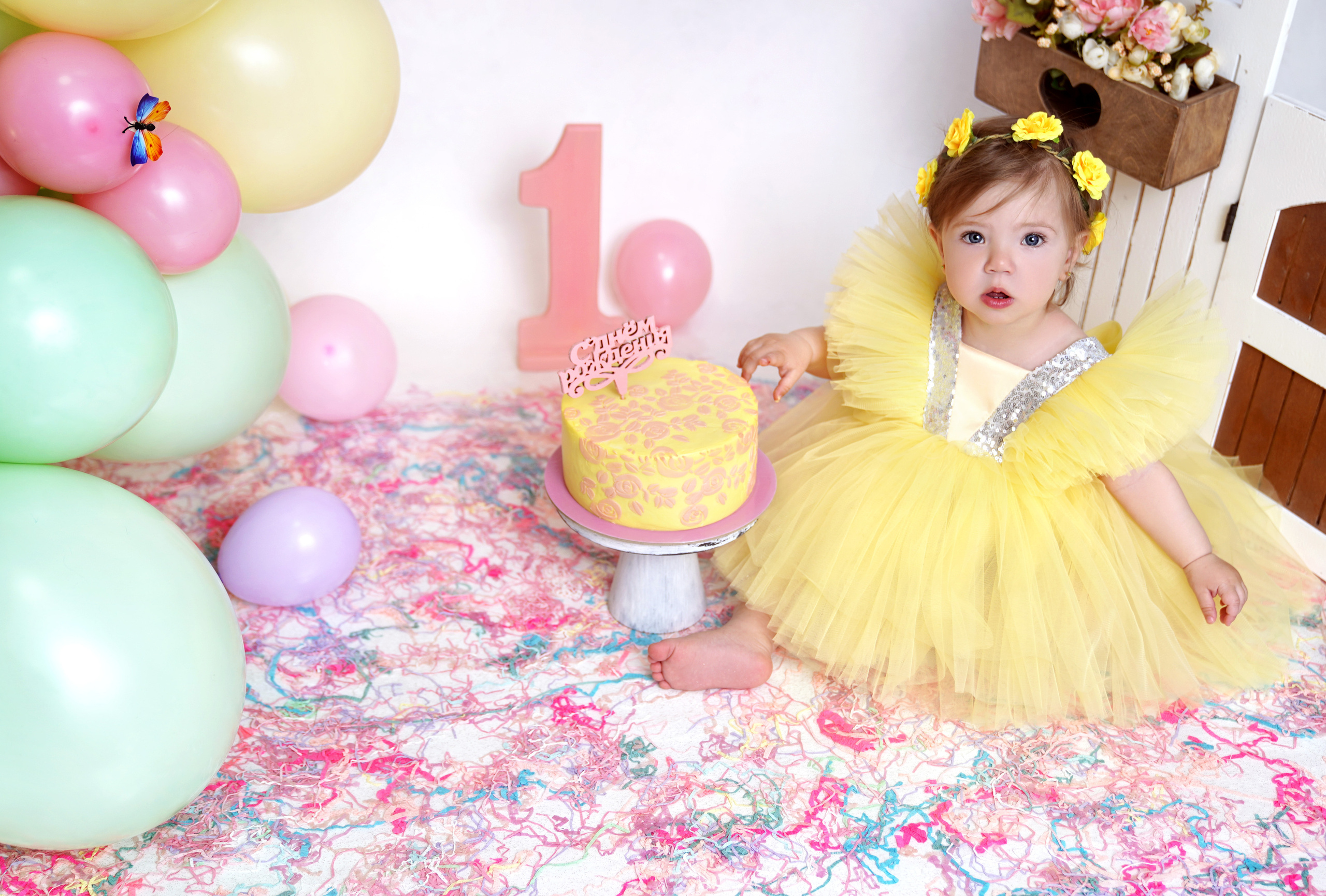 Фотосессия ГОДОВАСИЕ. Фотограф новорожденных, детей до года и беременных в Симферополе