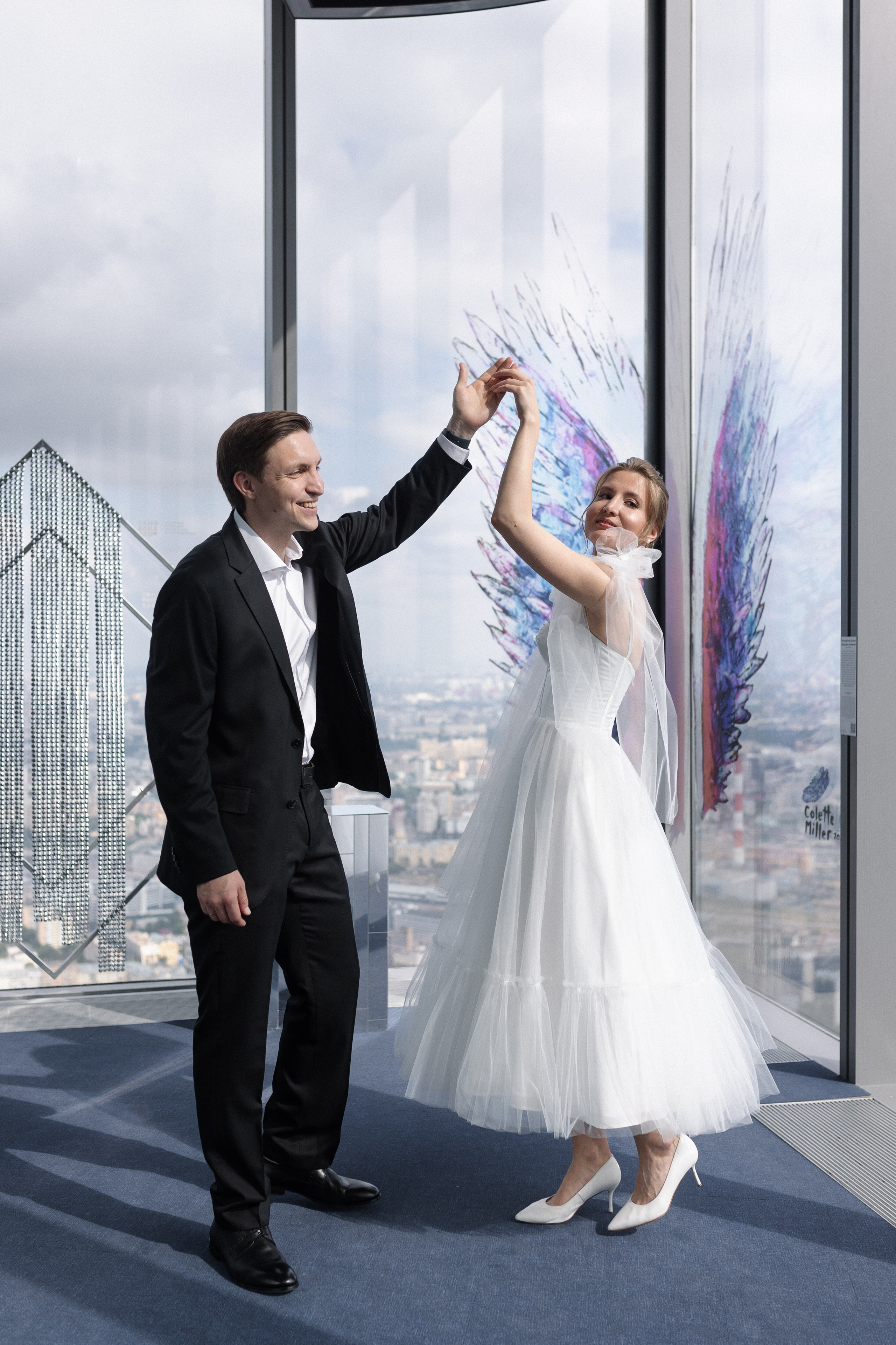 Свадебная фотосессия в Москва-Сити/регистрация в Panorama 360. Свадебный фотограф в Москве Мария Крош