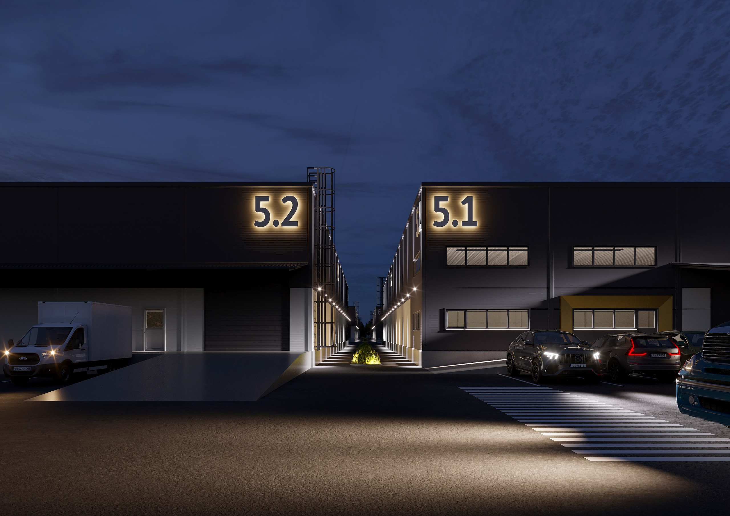 Промышленные склады и логистический комплекс. 3Д Визуализация Интерьера и Архитектуры