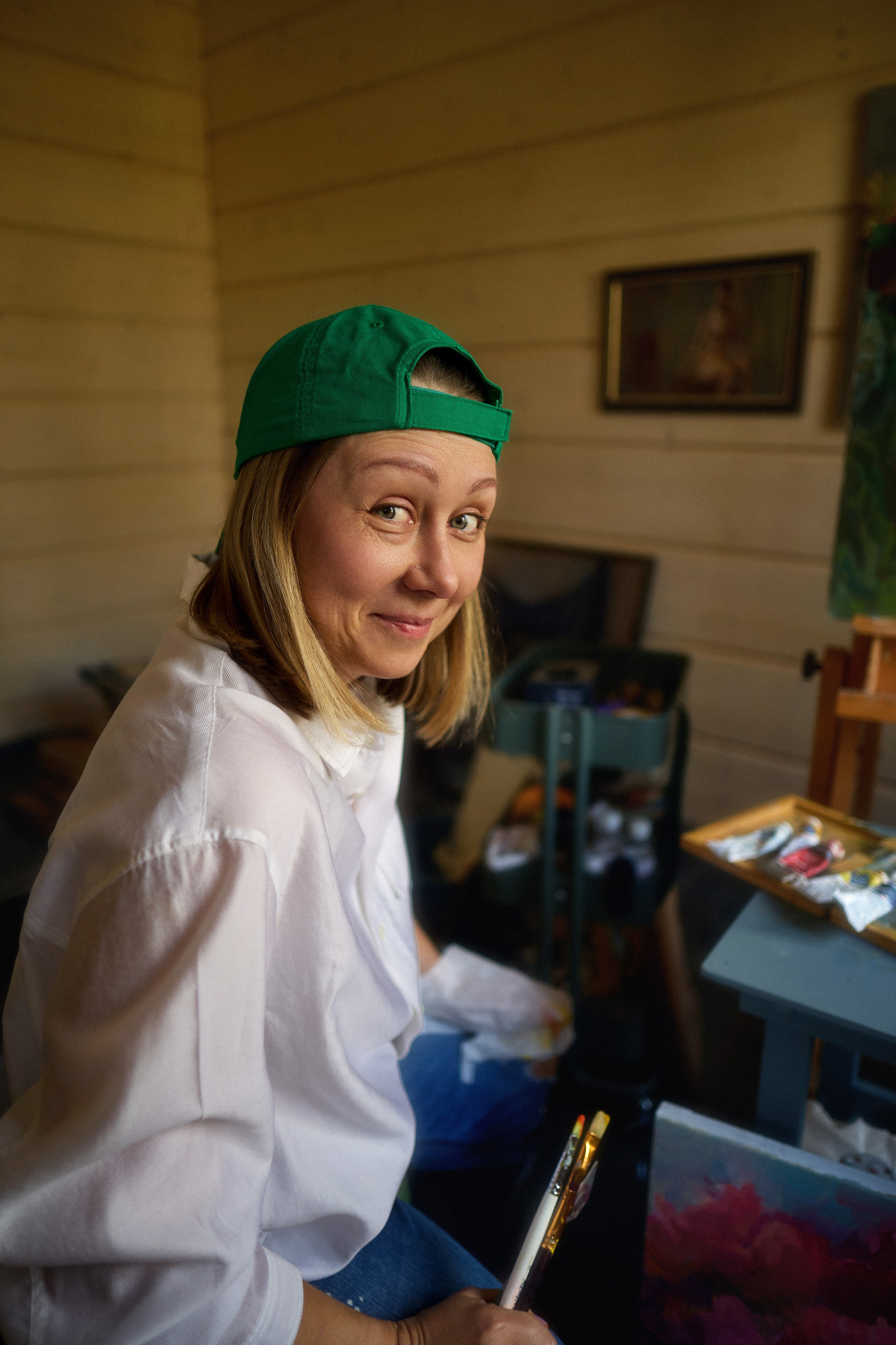 Фото в мастерской художника