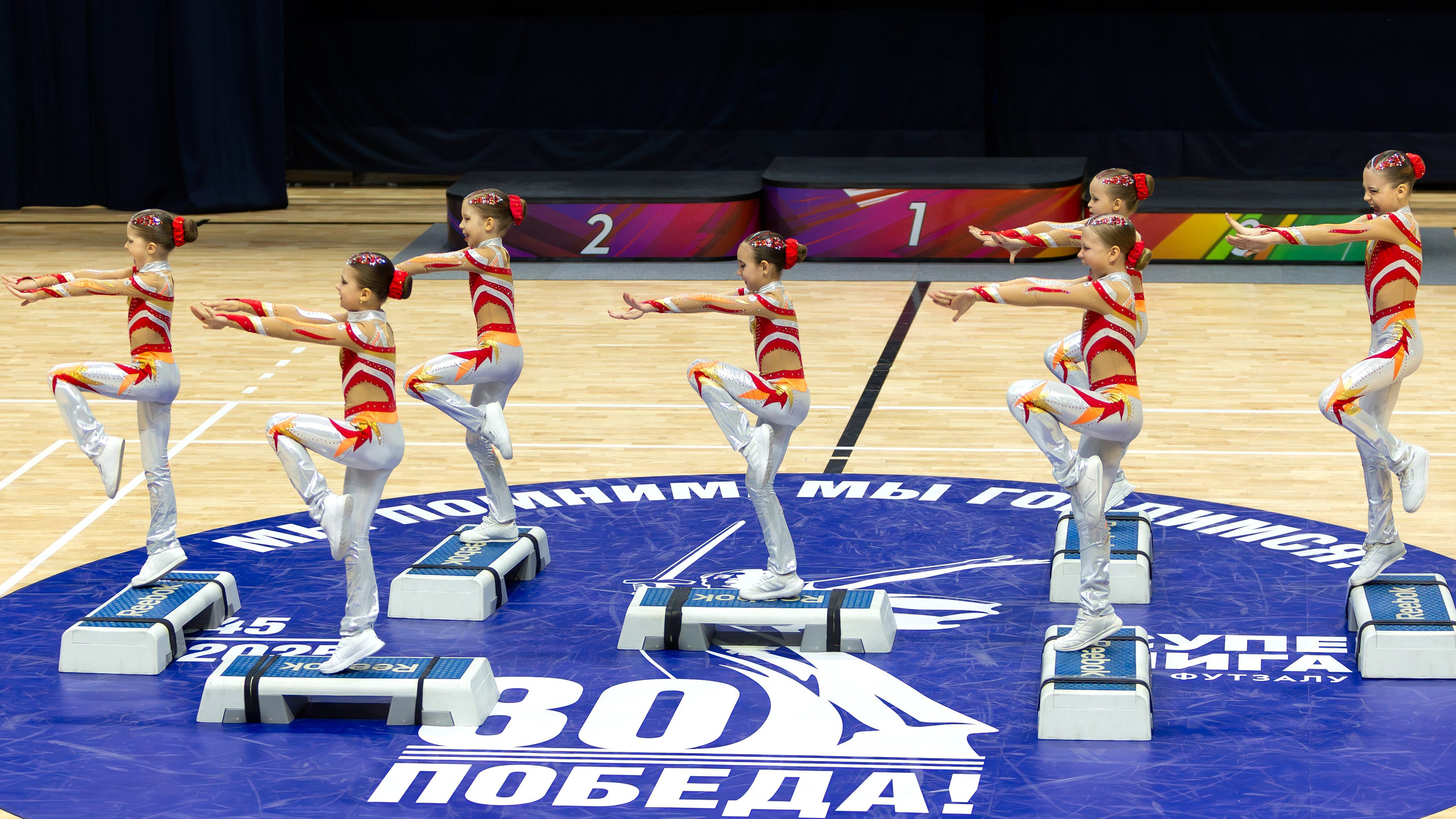 дети фитнес аэробика спортивные соревнования выступление