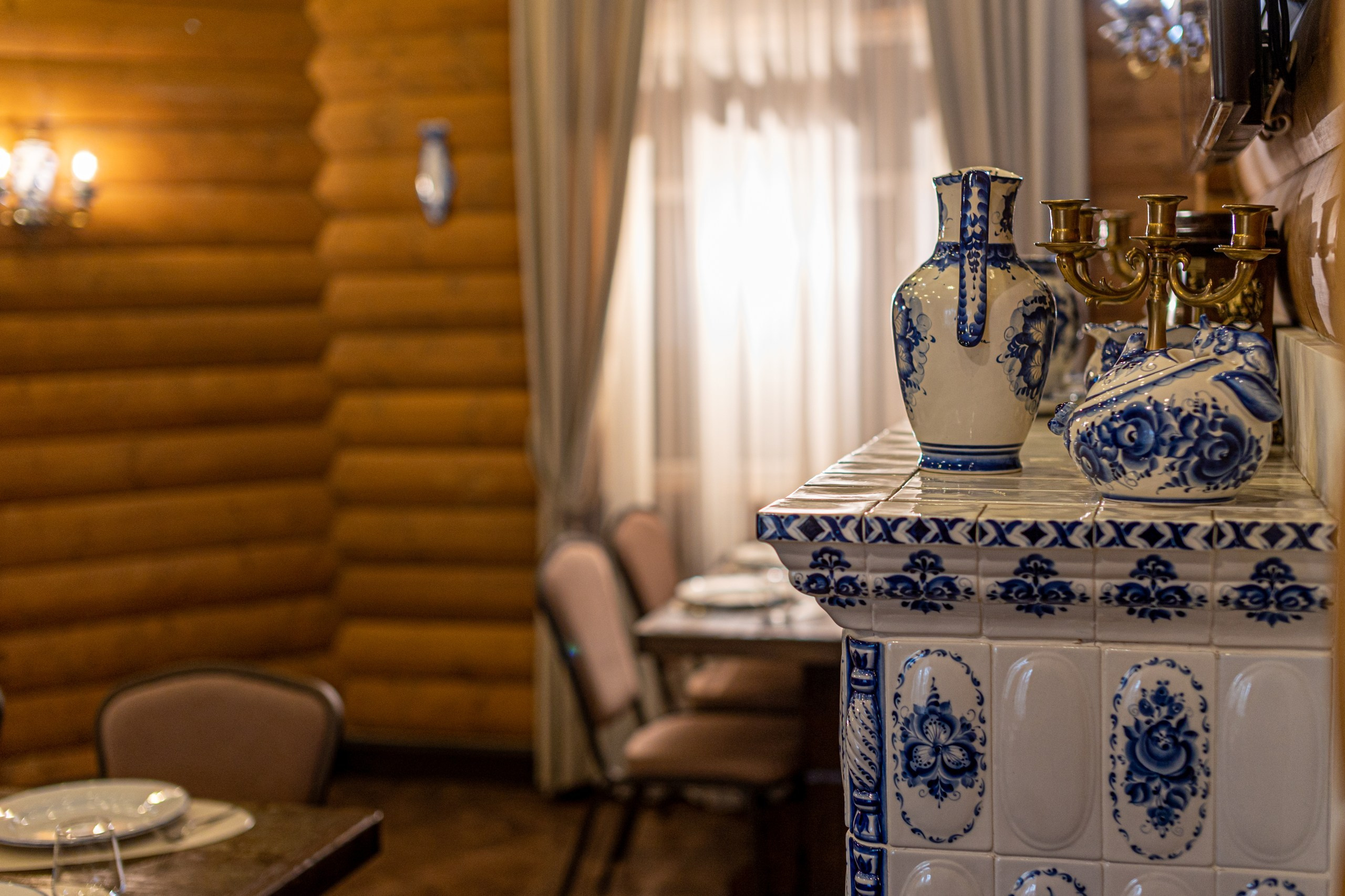 Банкетный зал «Гжель», ресторана «Дача ". Фотограф в Оренбурге. Профессиональный фотограф