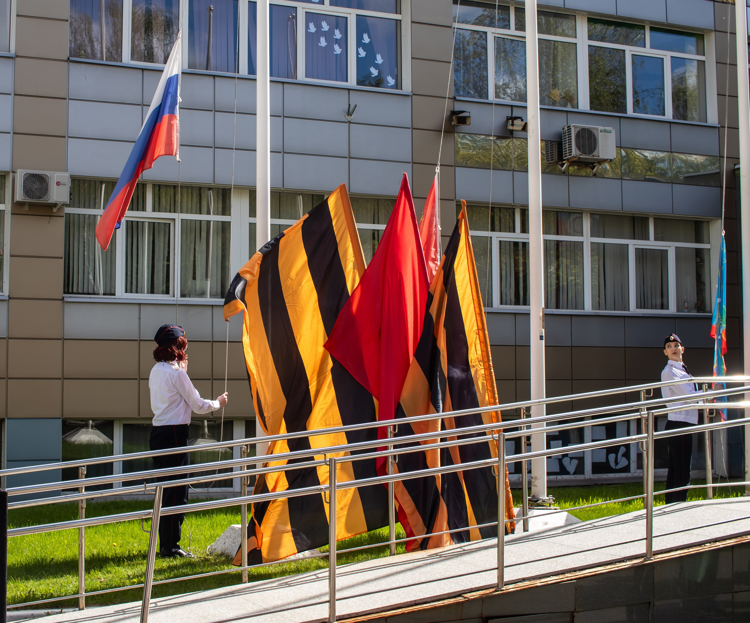 Красногорский колледж Торжественное мероприятие "Ура Победа" Красногорск выступление показательной группы ВСК ВЕПРЬ