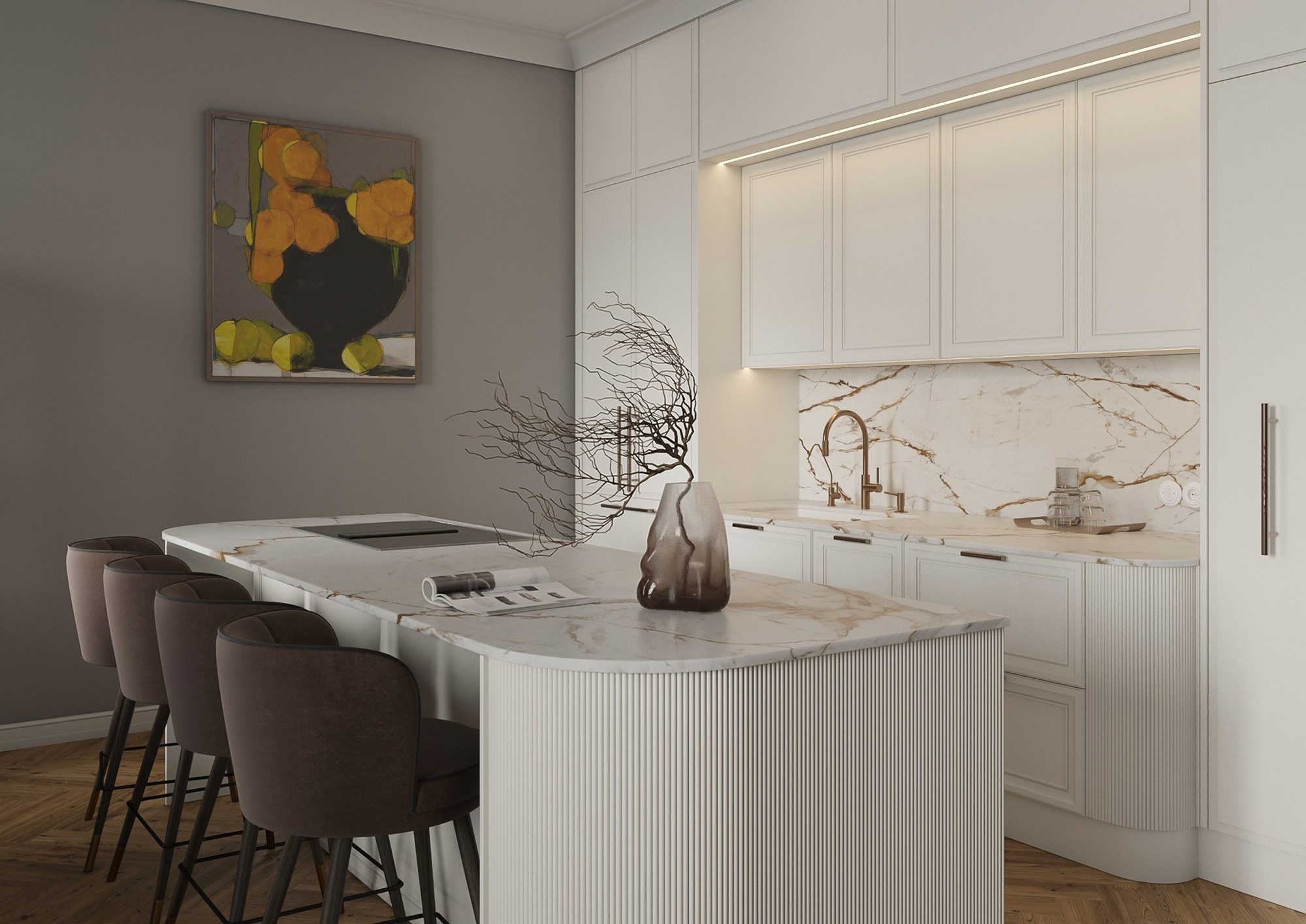 Визуализация сдвоенной квартиры в Таллине. 3D визуализатор интерьеров Ксения Жарко